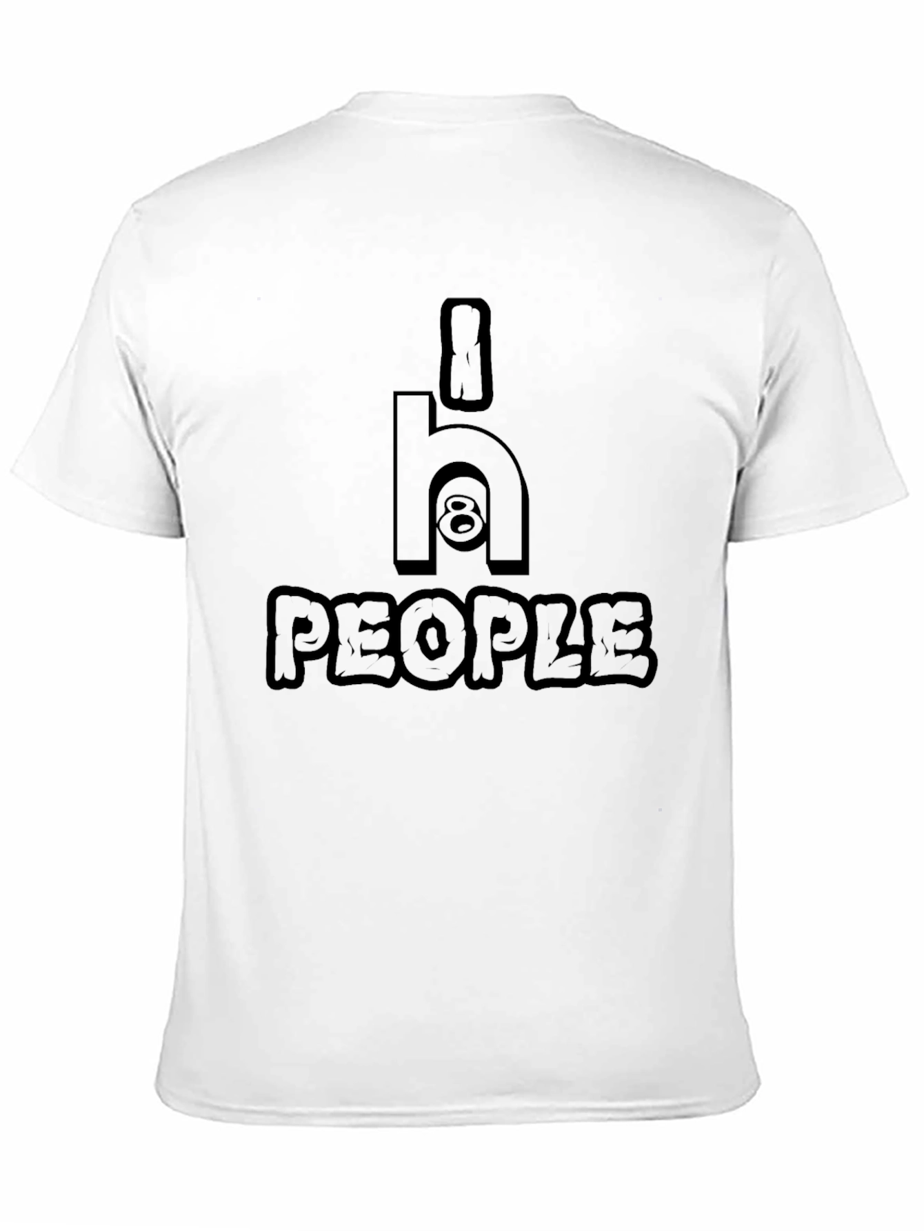 Black i8 H People Graphic T-Shirt view 11