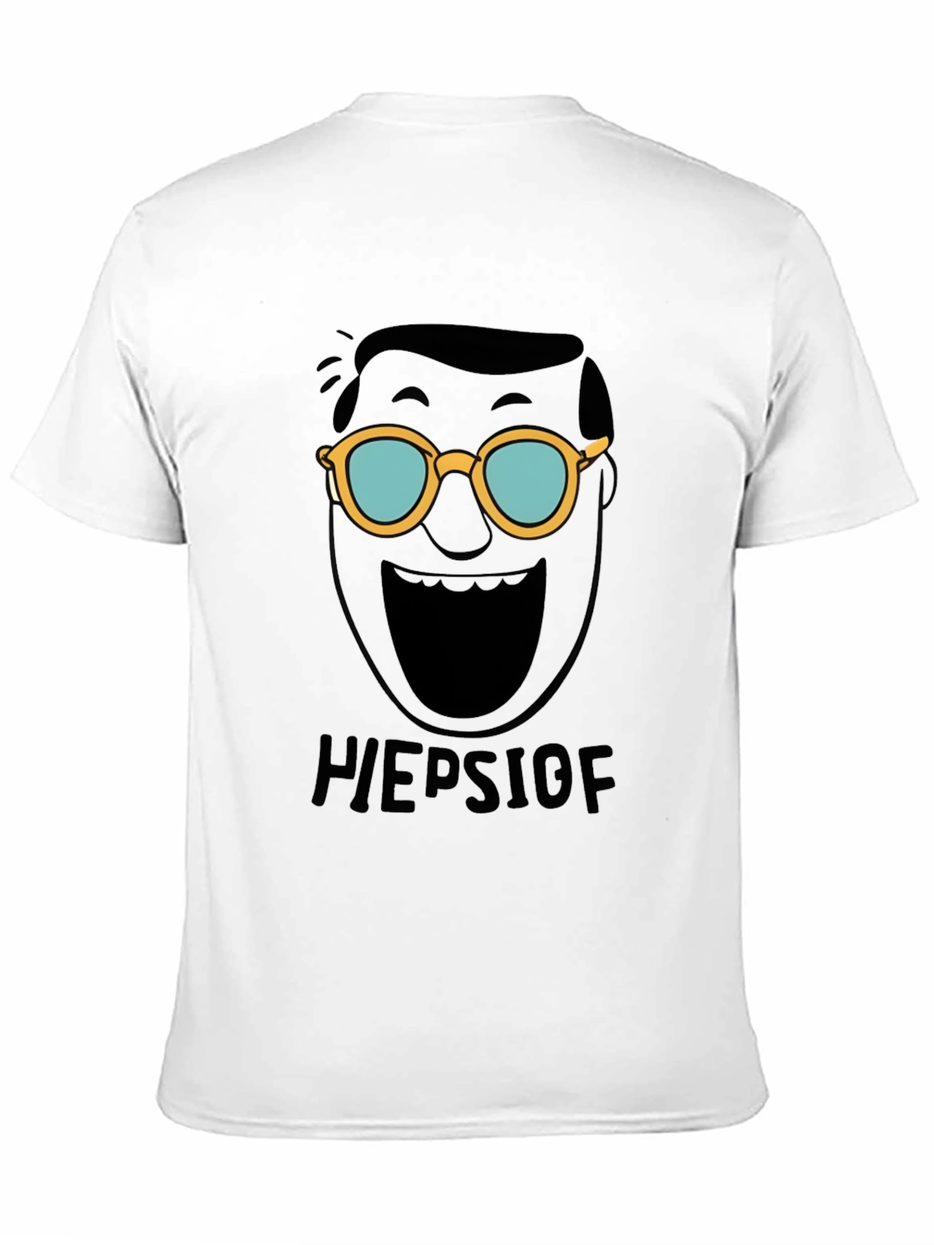 Black Heepslof Tee: Bold Graphic Print Black T-Shirt view 11