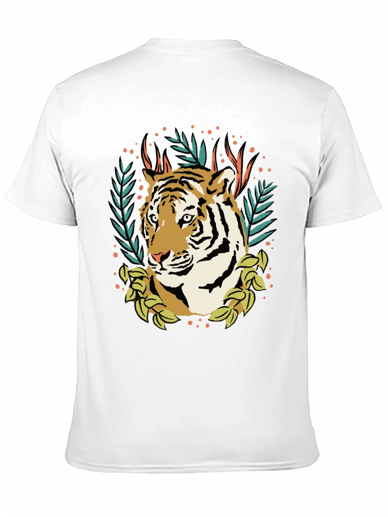 Black Tiger Graphic Tee - Black Crew Neck T-Shirt view 11