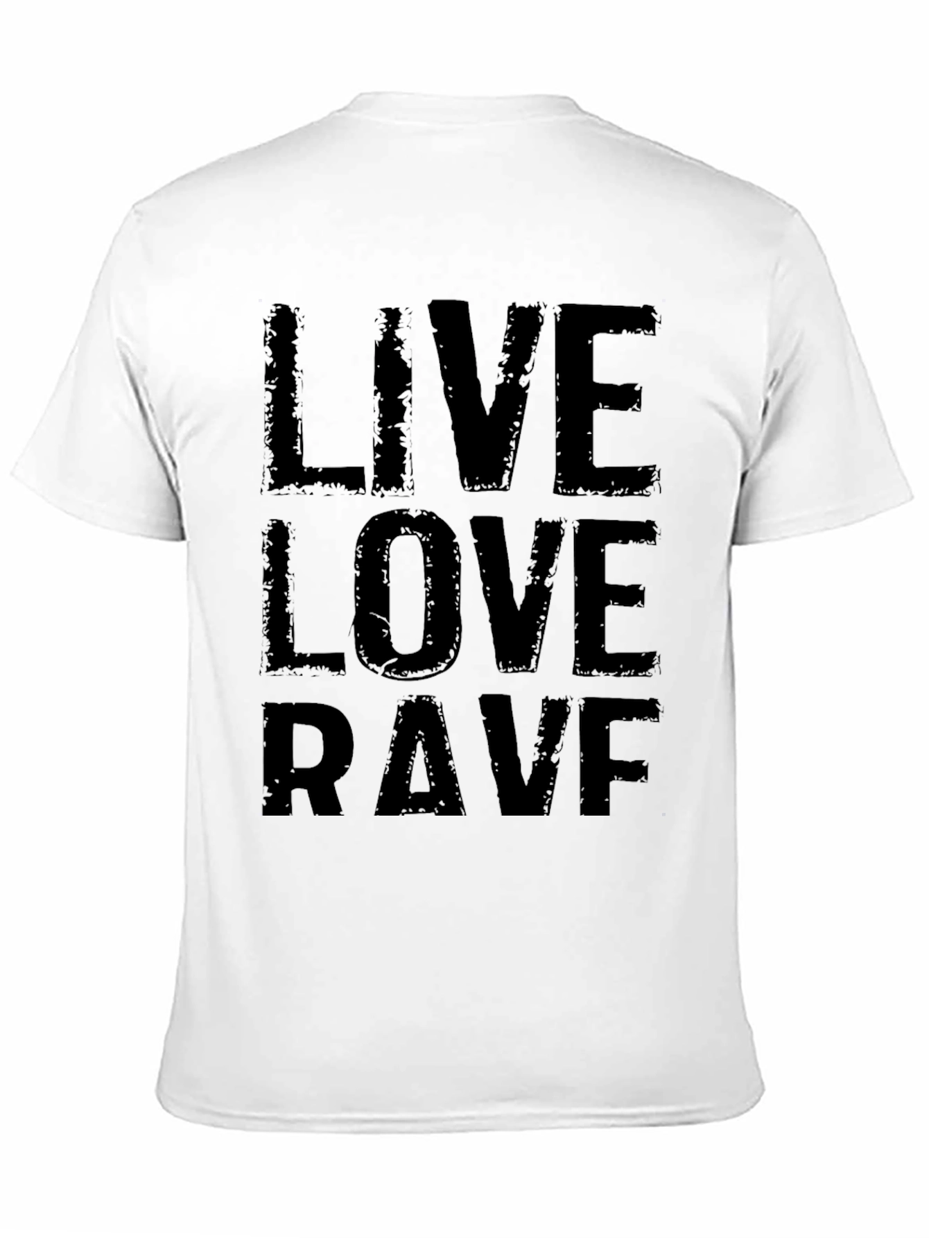 Black Live Love Rave Black Graphic T-Shirt view 11