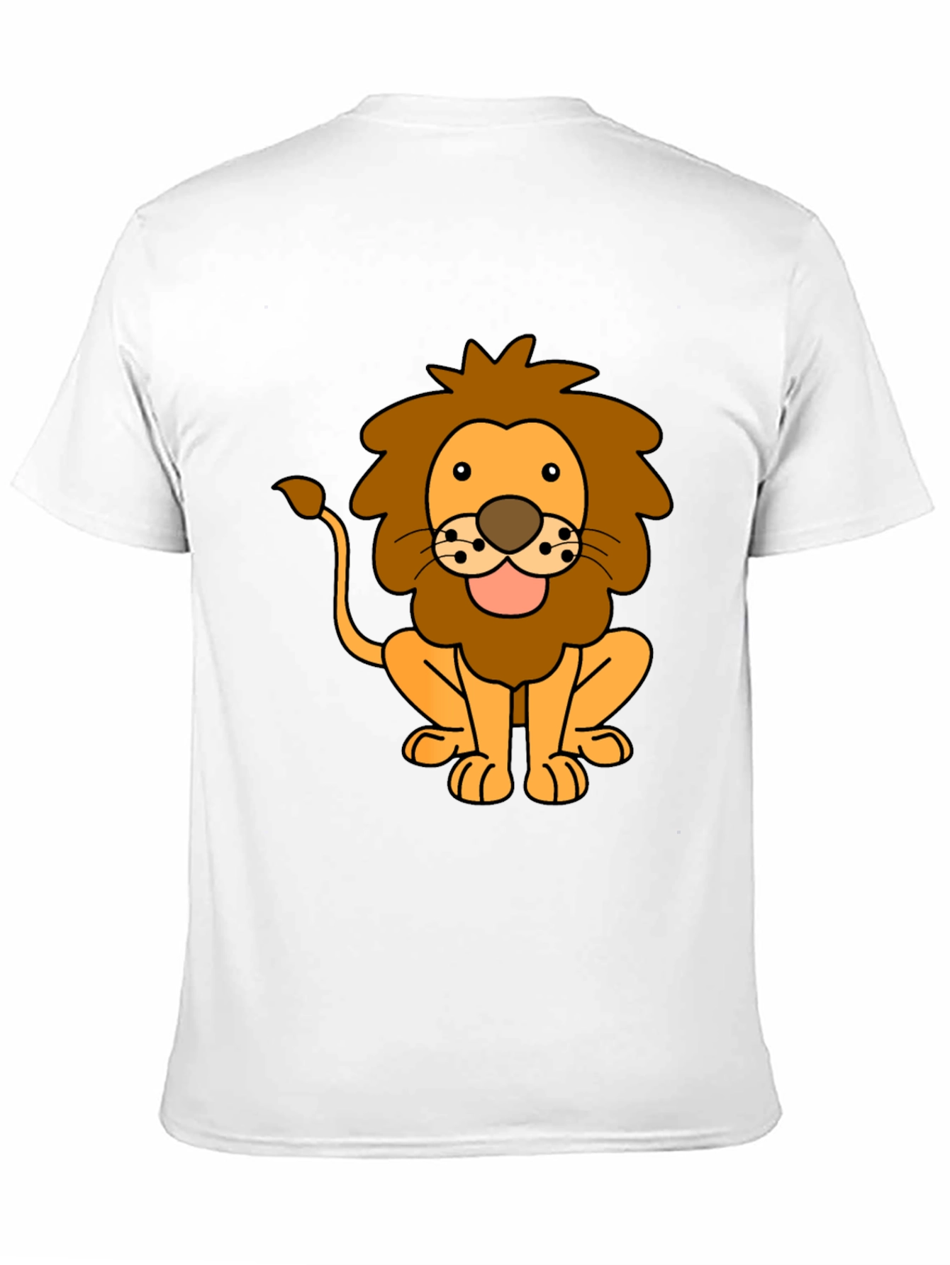 Black Lion Cartoon Black T-Shirt view 11