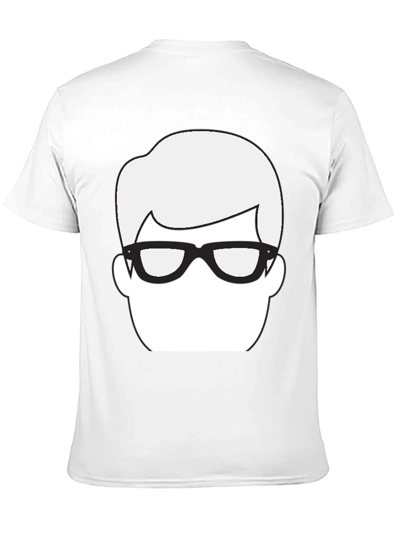 Black Retro Geek Tee: Iconic Face Graphic T-Shirt view 11