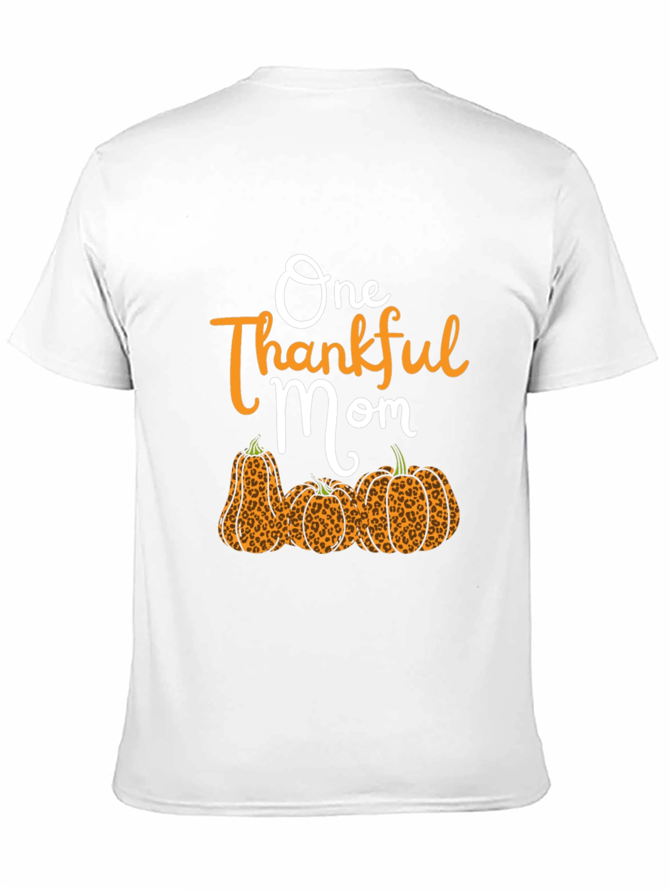 Black One Thankful Mom Leopard Pumpkin T-Shirt view 11