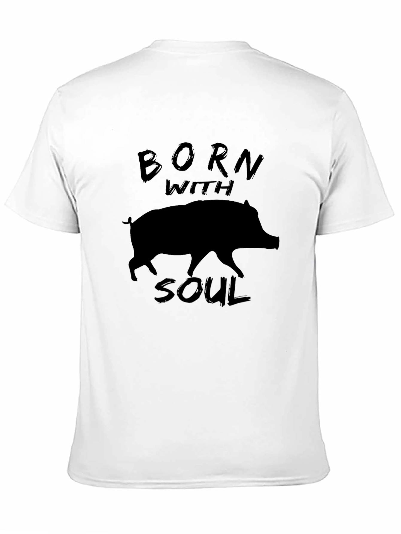 Black Born With Soul Hog Graphic Tee - Black view 11