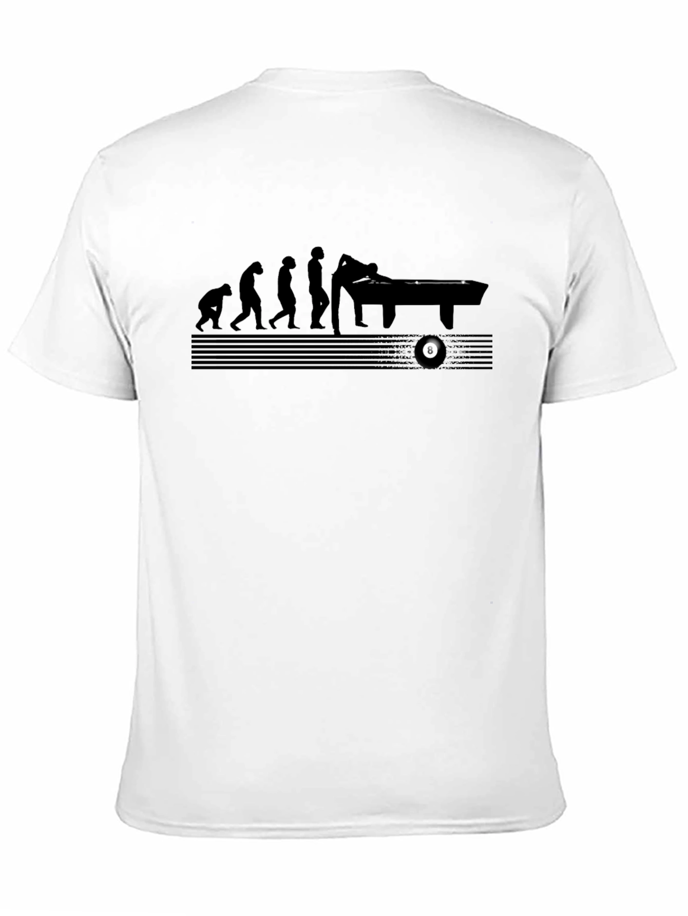 Black Pool Evolution T-Shirt - 8 Ball Graphic Tee view 11