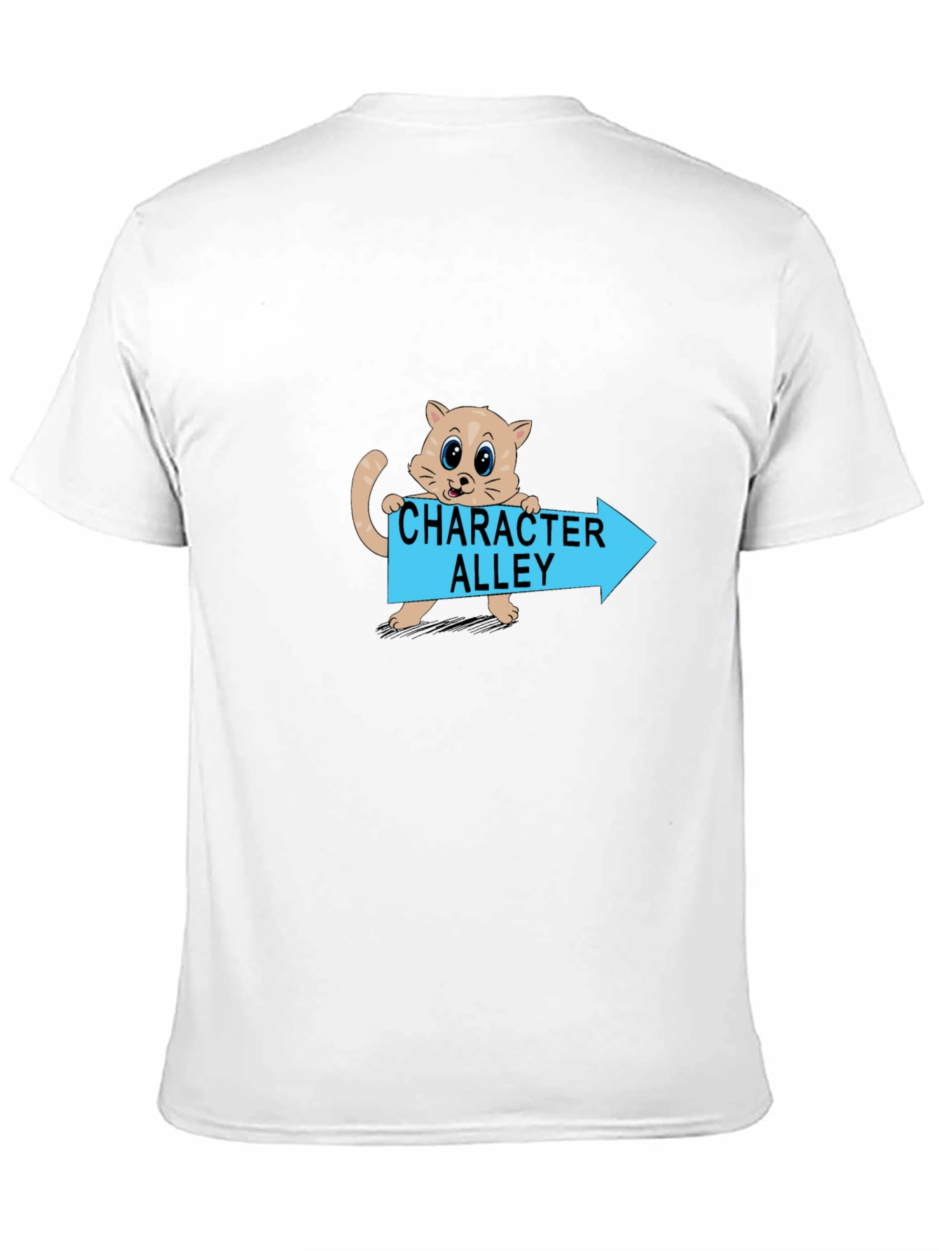Black Character Alley Cat T-Shirt - Funny Cartoon Tee view 11