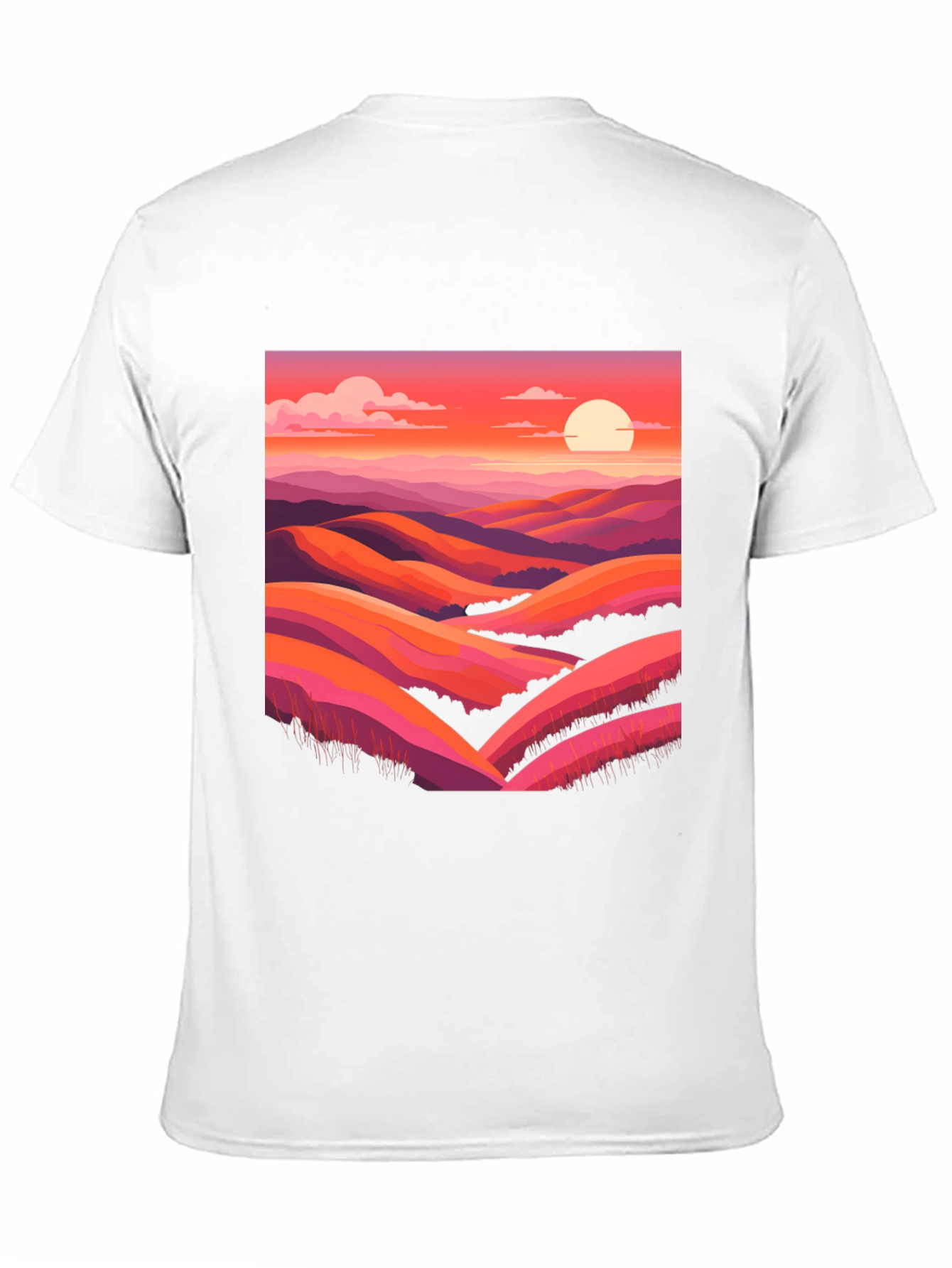 Black Sunset Hills Graphic Tee - Retro Landscape Shirt view 11