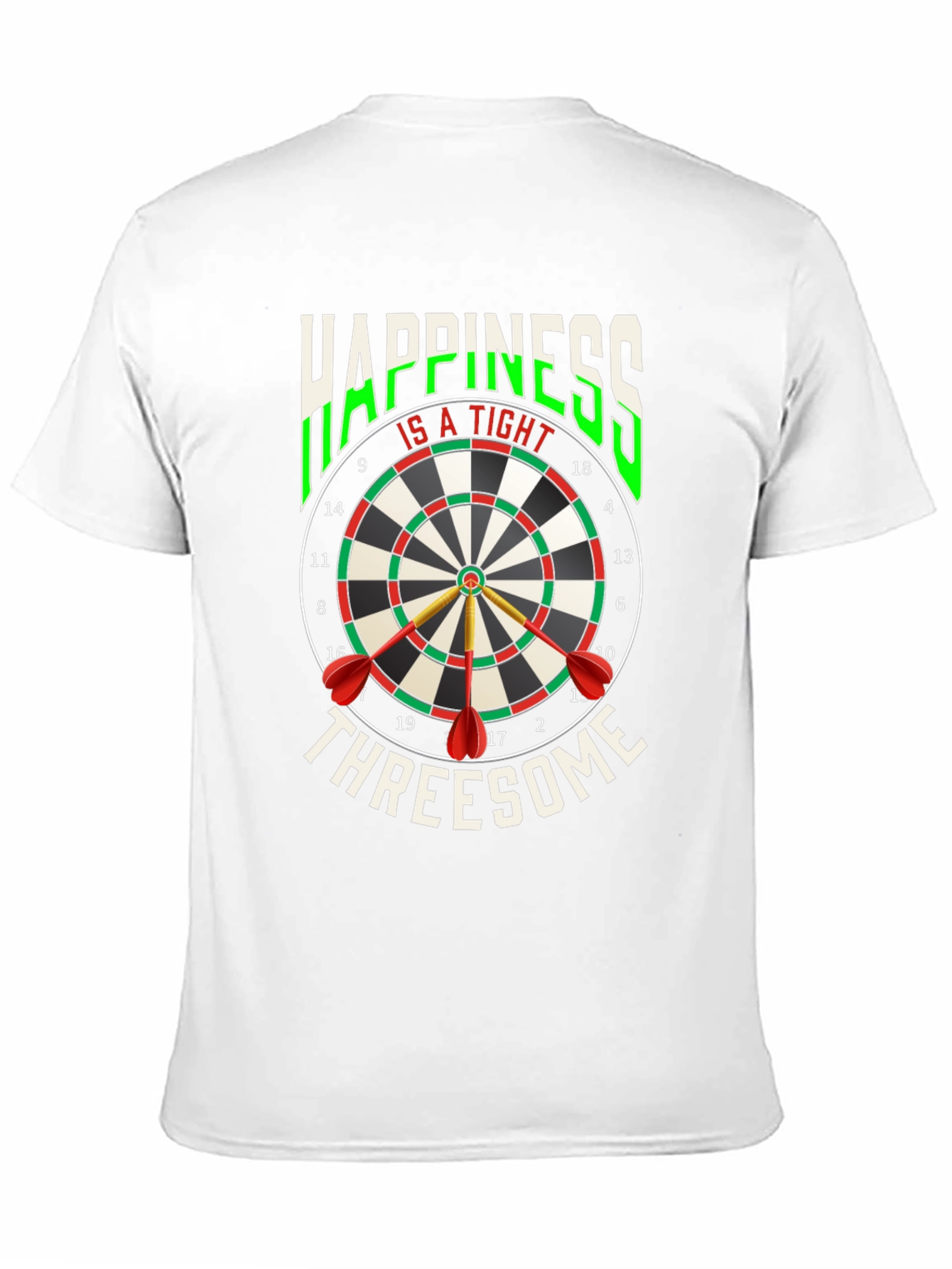 Black Happiness Is A Tight Threesome Dart T-Shirt view 11