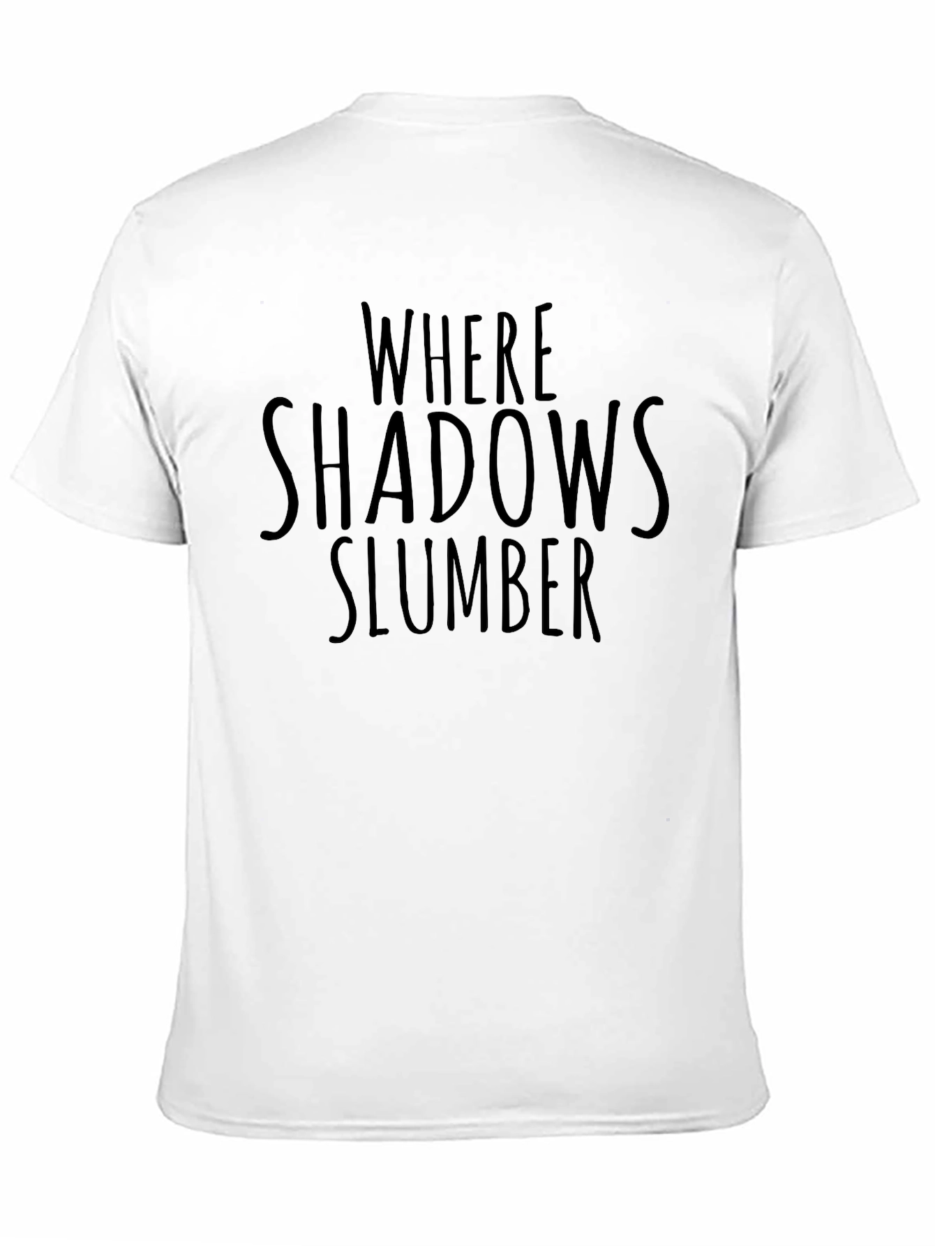 Black Where Shadows Slumber Graphic Tee view 11