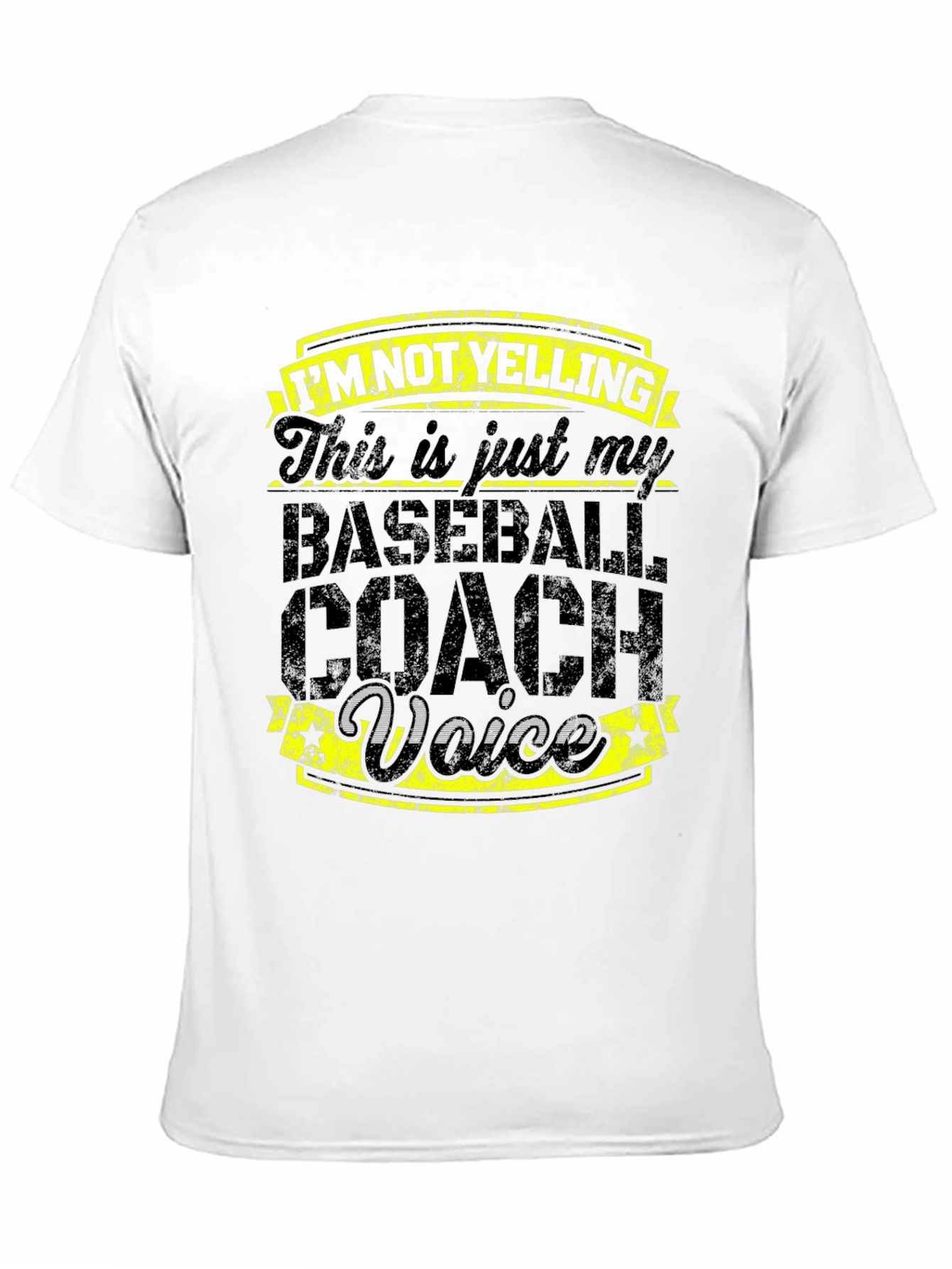 Black Baseball Coach Voice T-Shirt - Funny Sports Tee view 11
