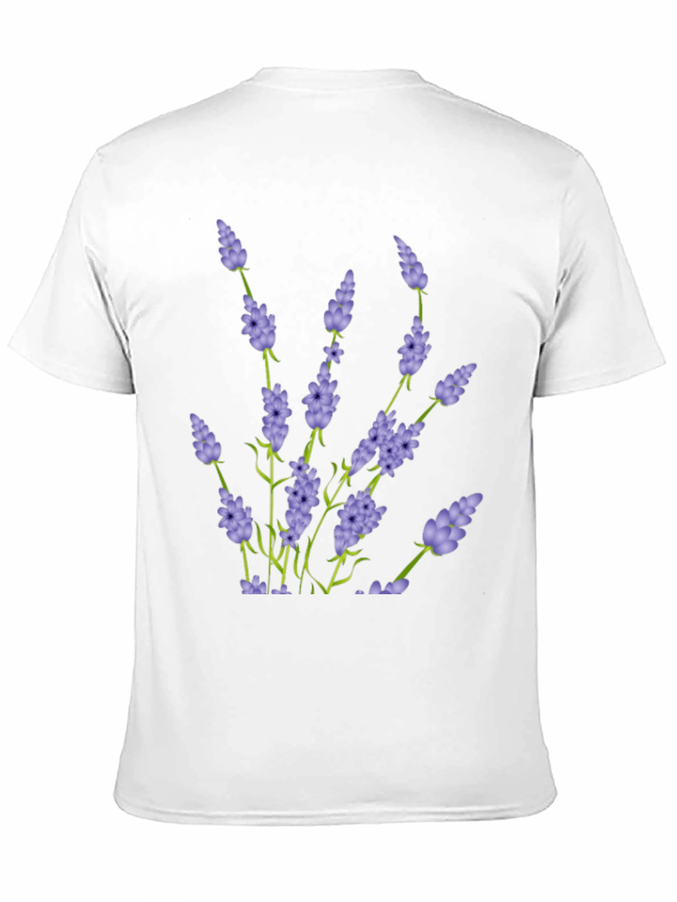 Black Lavender Print Black T-Shirt view 11