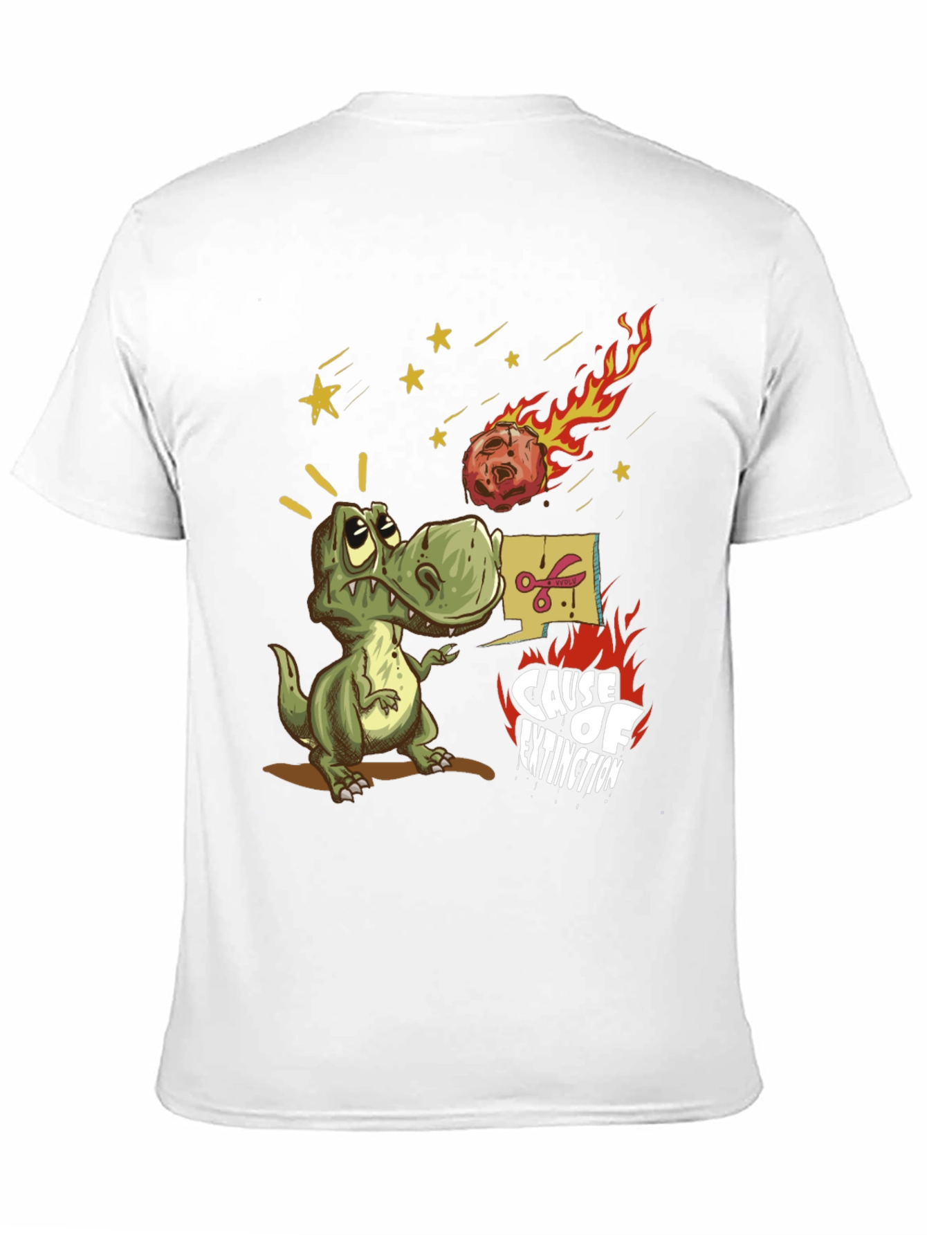 Black Dinosaur Extinction Graphic T-Shirt view 11