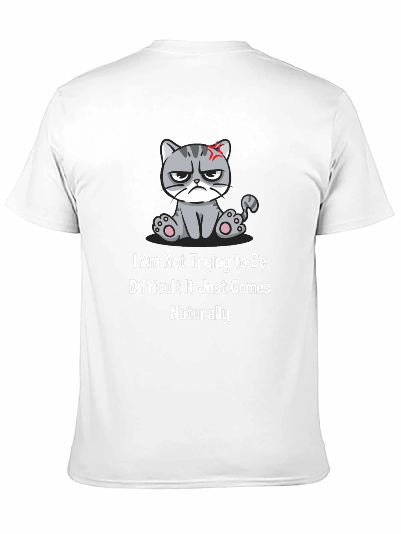 Black Grumpy Cat T-Shirt: I Am Not Trying to Be Difficult view 11