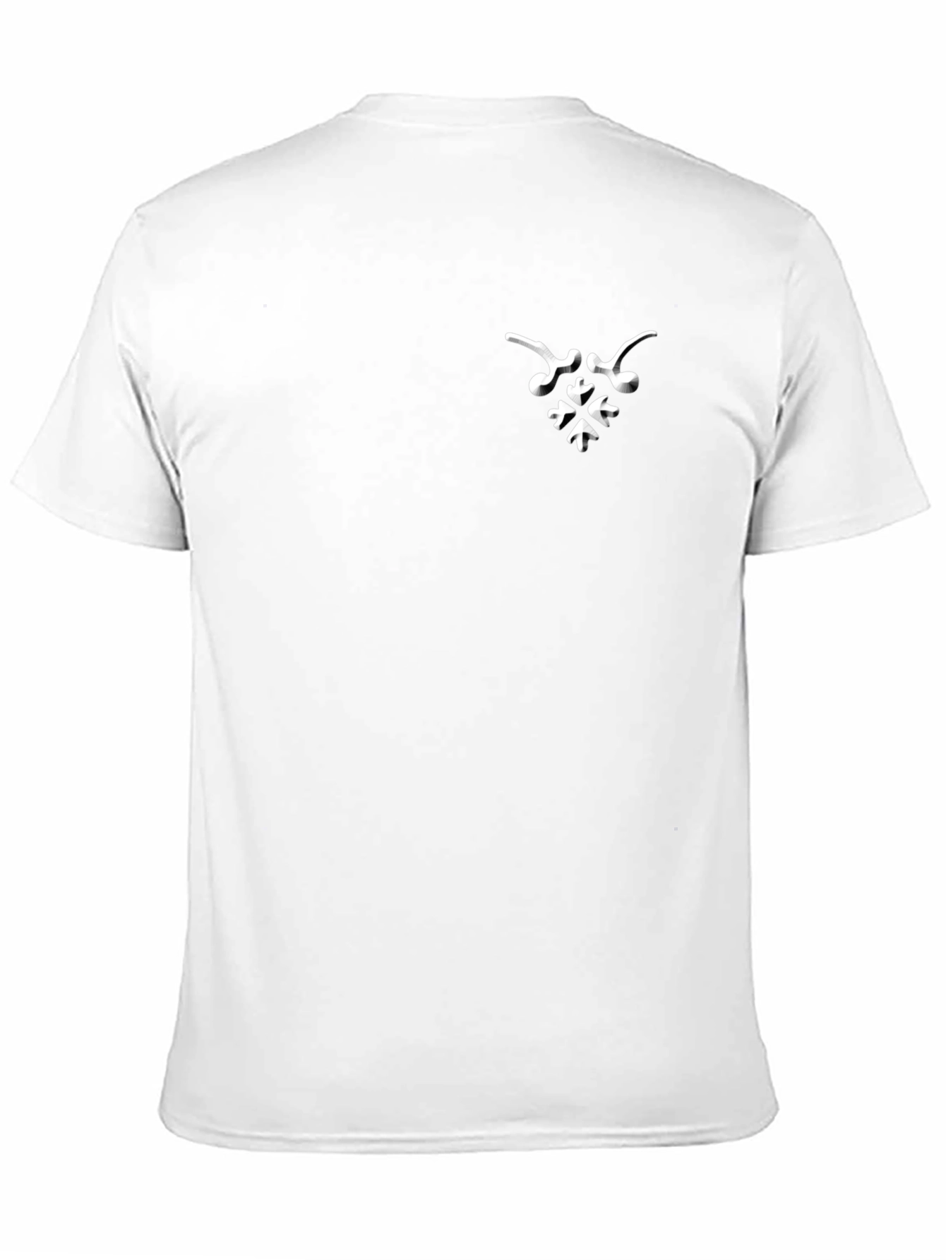 Black Black T-Shirt with Abstract White Graphic view 11