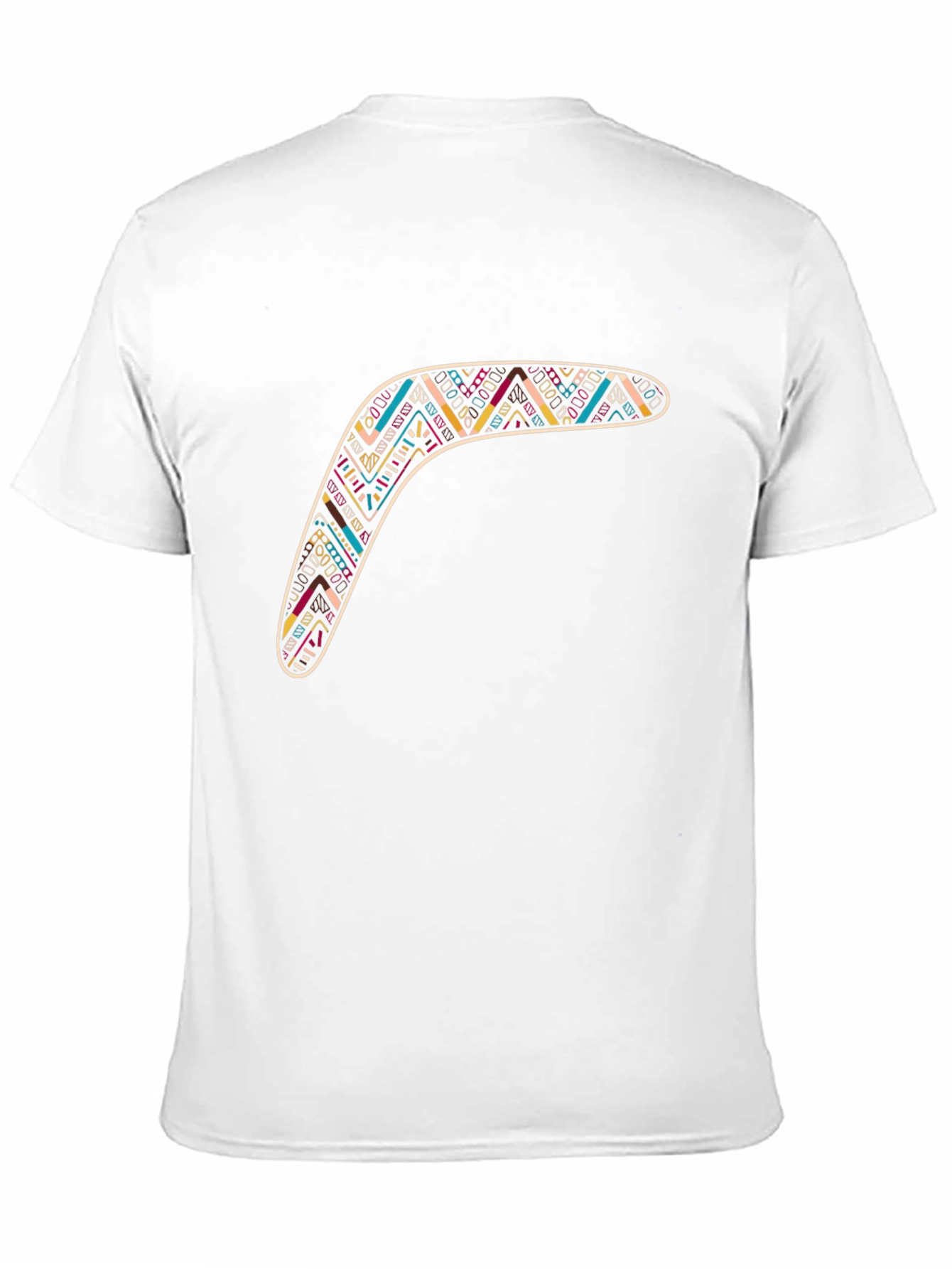 Black Boomerang Graphic Tee - Stylish Tribal Design view 11