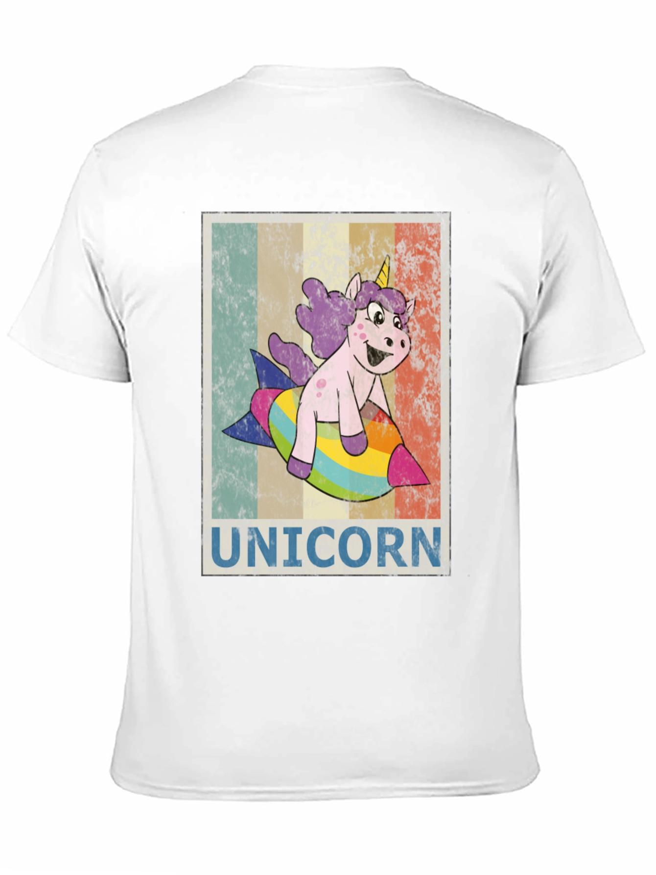 Black Unicorn Rocket Ride Graphic Tee - Fun & Unique! view 11