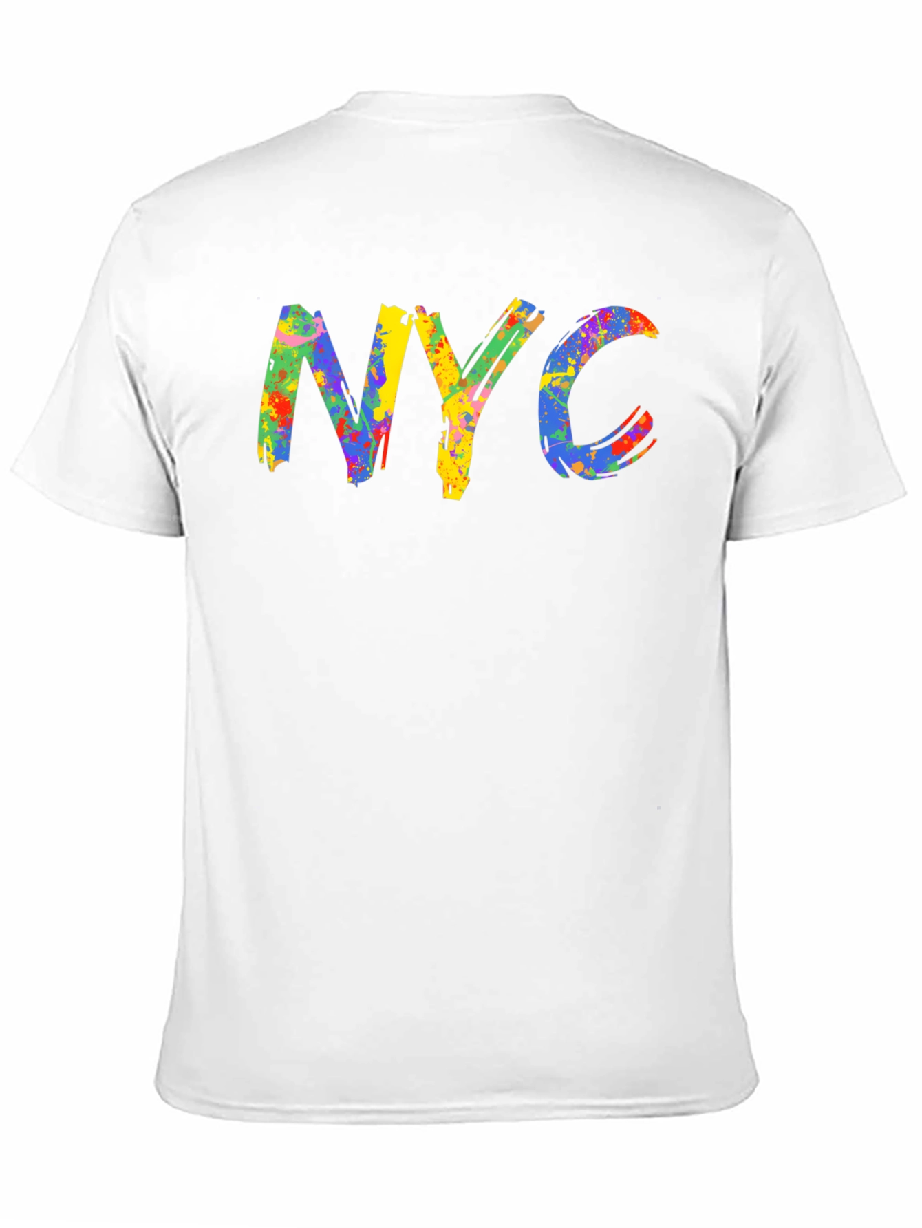Black NYC Colorful Paint Splatter Graphic Tee view 11