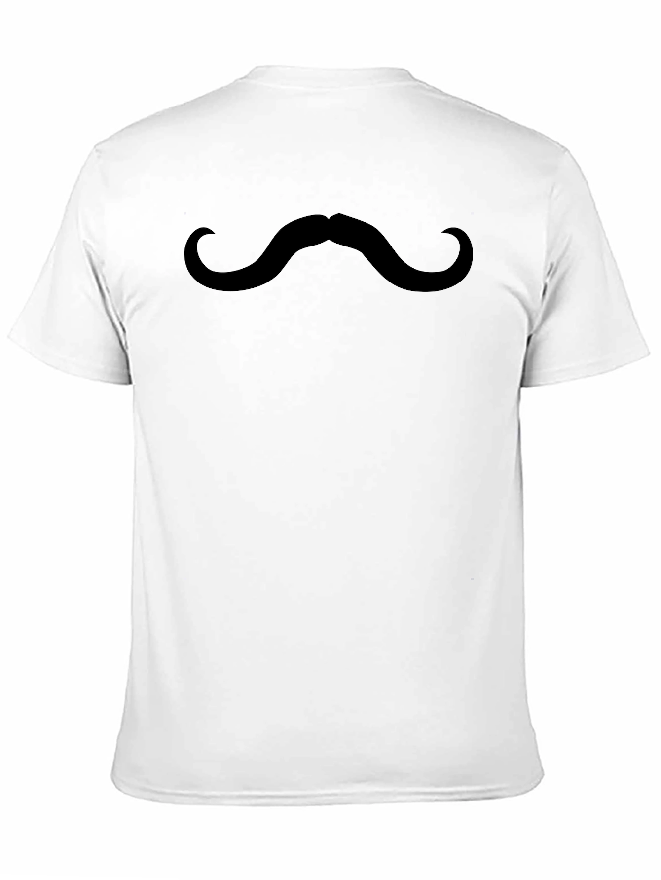 Black Funny Mustache Graphic Tee - Unisex Casual Shirt view 11