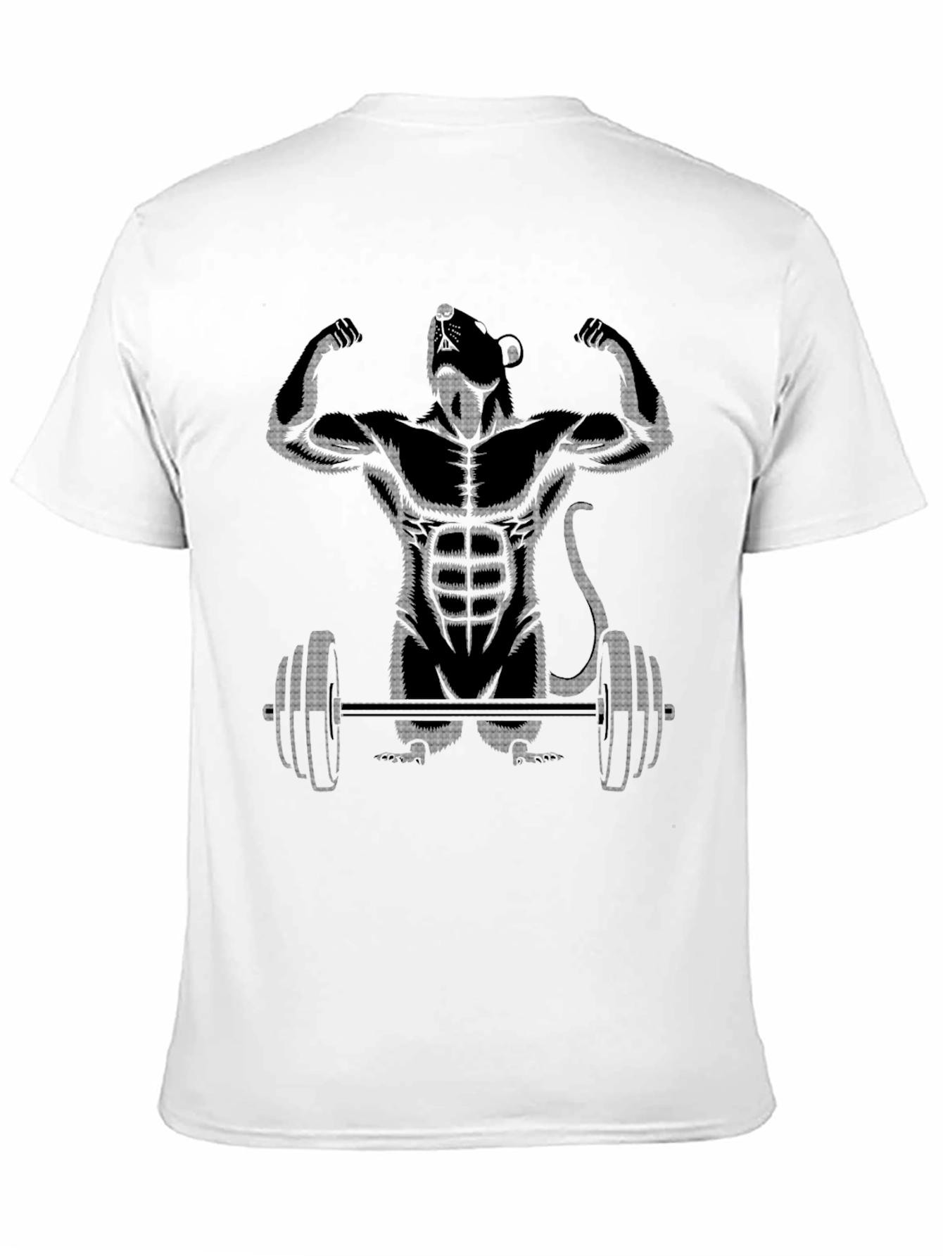 Black Rat Bodybuilding Black T-Shirt Gym Humor view 11