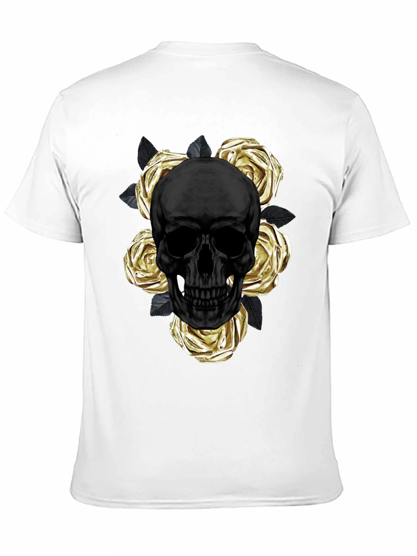 Black Skull & Roses Graphic Tee - Modern Style view 11