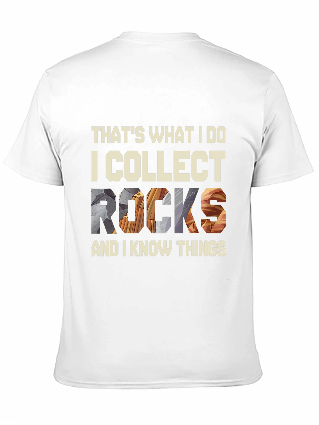 Black I Collect Rocks T-Shirt: Geologist Humor Tee view 11
