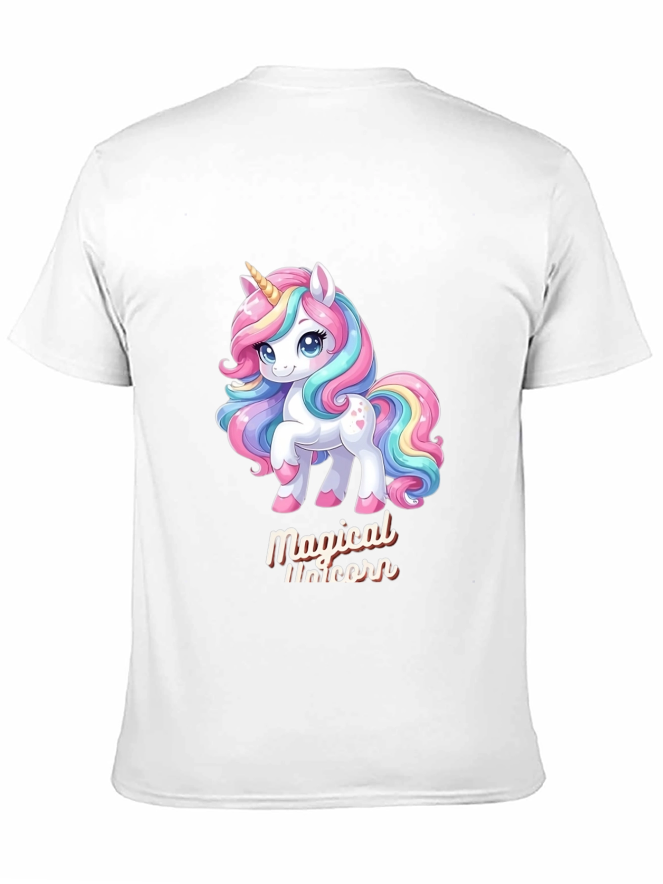 Black Magical Unicorn Graphic Tee - Black Cotton Comfort view 11