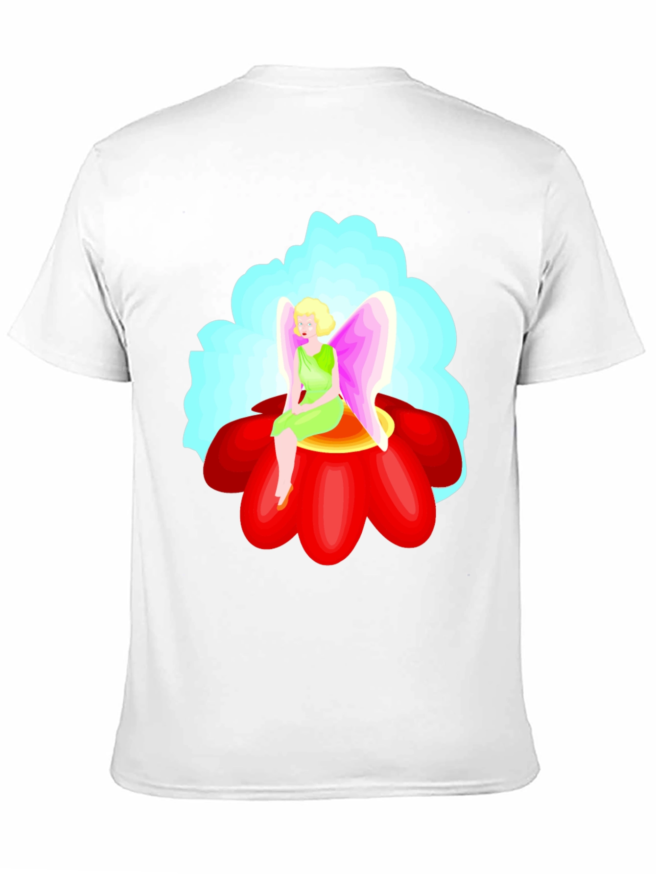 Black Fairy Flower T-Shirt - Unique Graphic Tee view 11