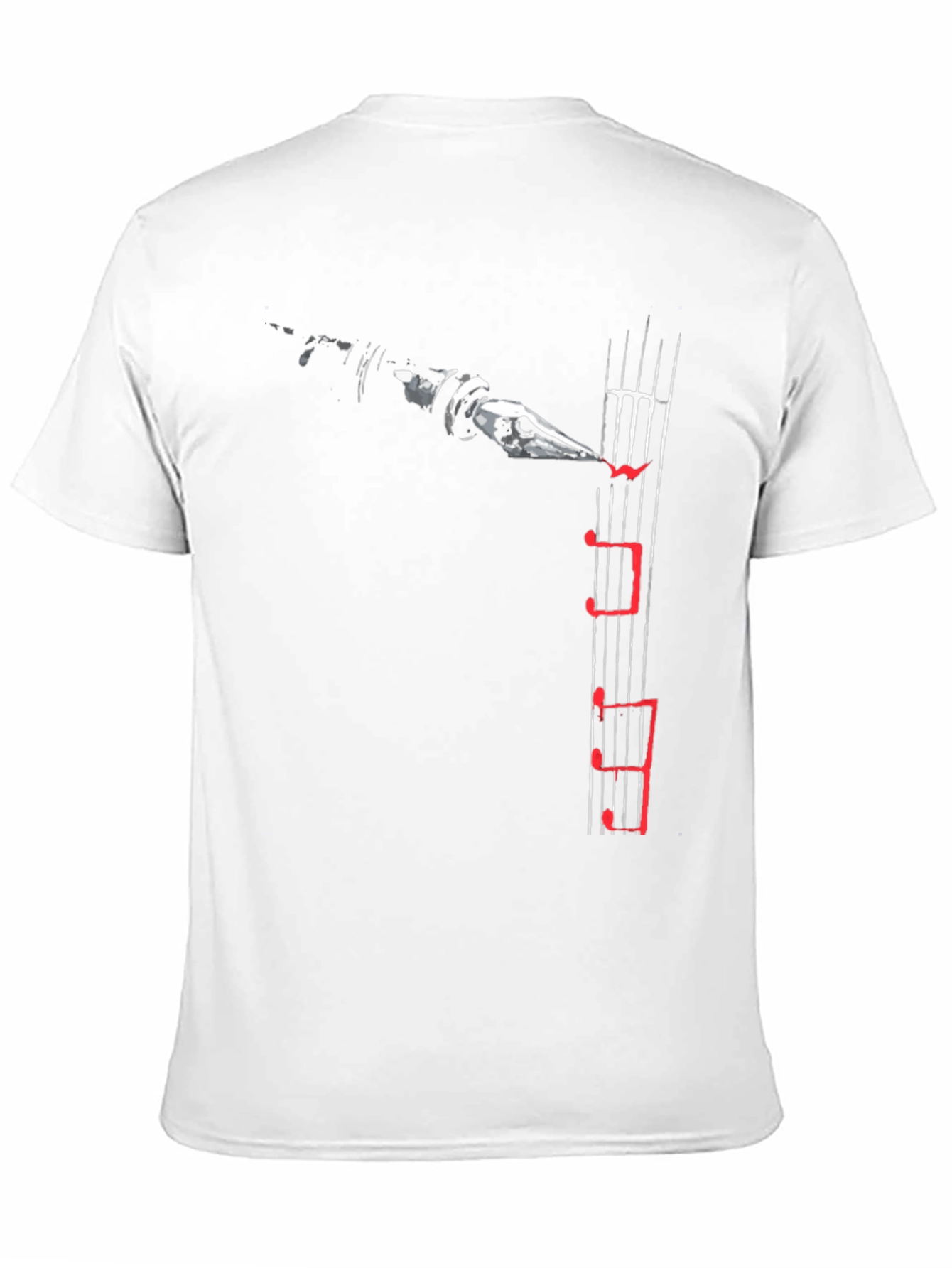 Black Musical Clarinet T-Shirt - Black, Music Lover's Tee view 11