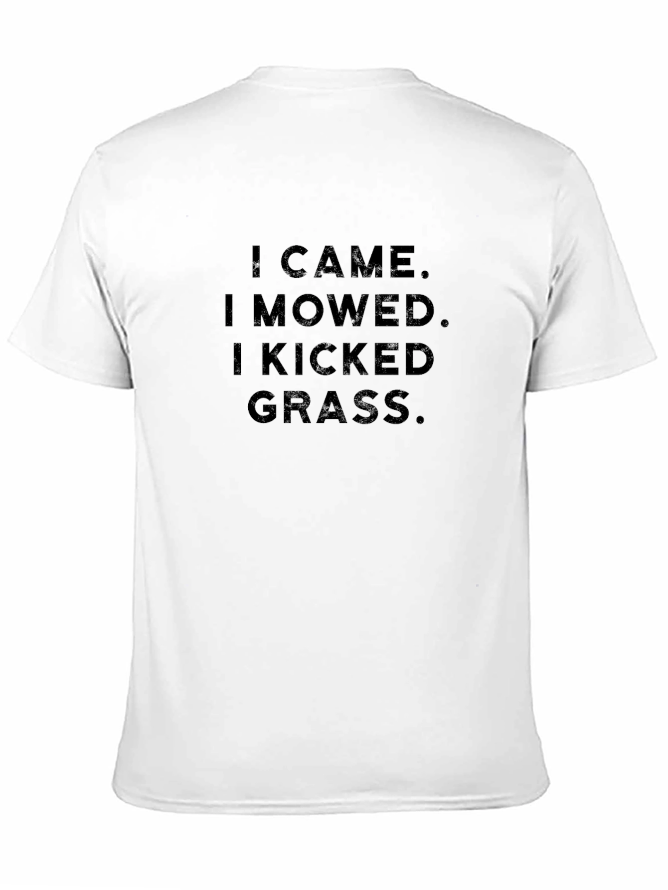 Black I Came. I Mowed. I Kicked Grass. Black Graphic T-Shirt view 11