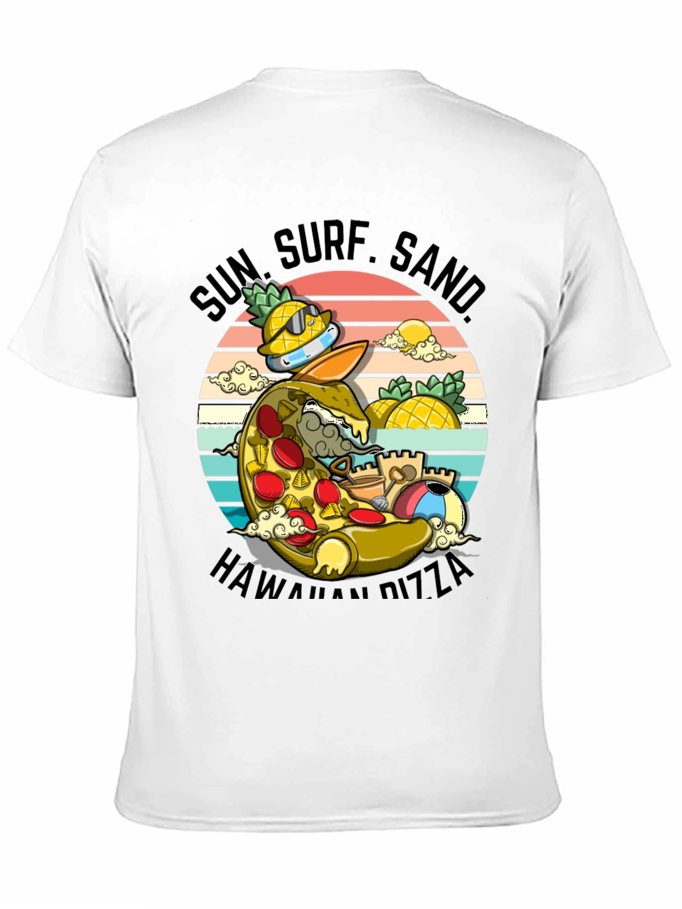 Sun Surf Sand Hawaiian Pizza T-Shirt - 11