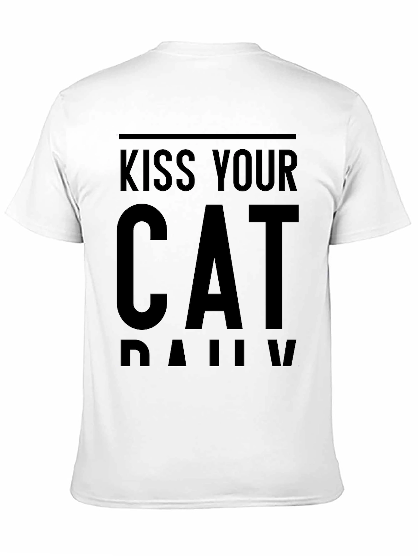 Black Kiss Your Cat Daily Black T-Shirt view 11