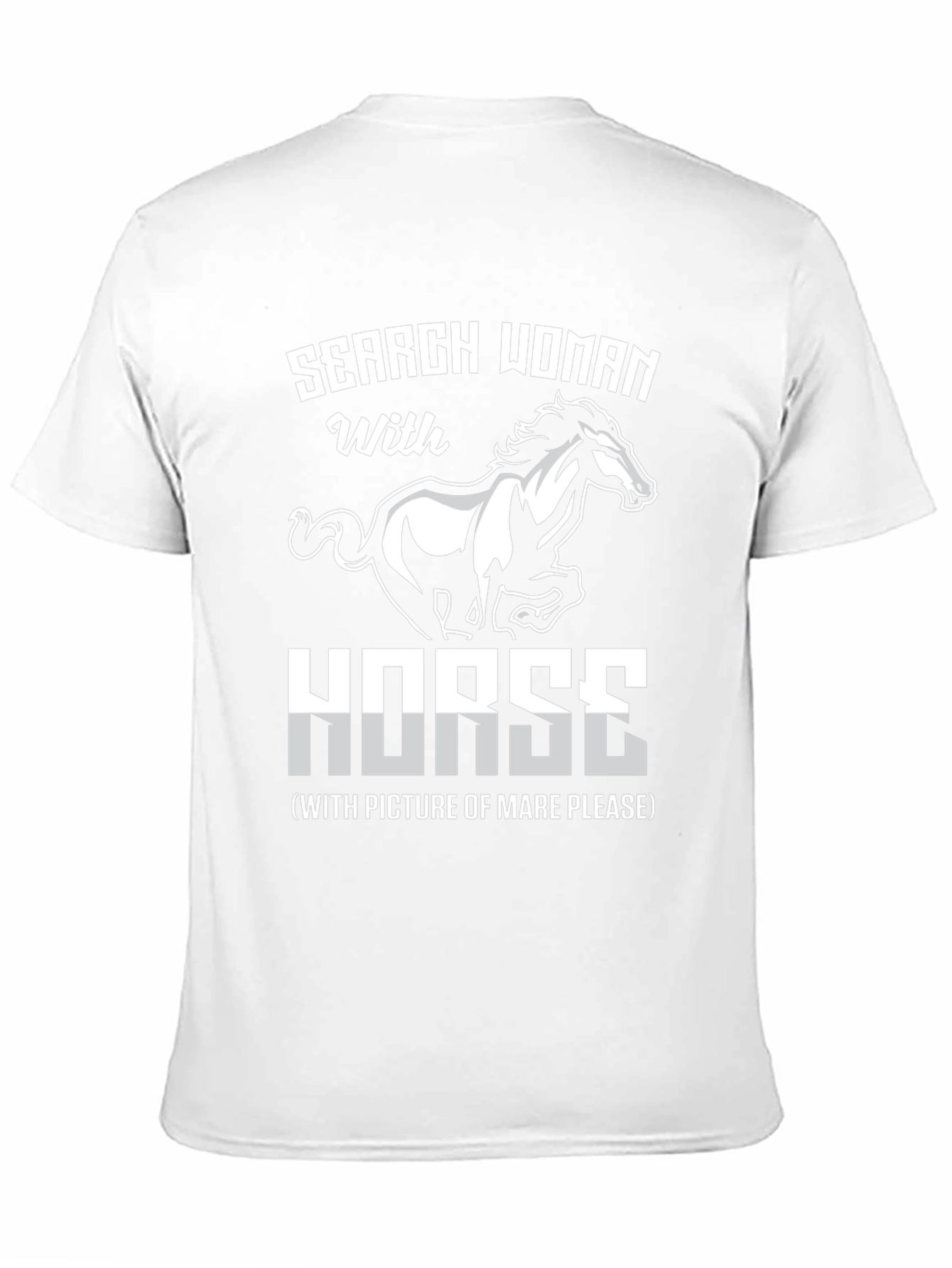 Black Search Woman with Horse Black Graphic Tee view 11