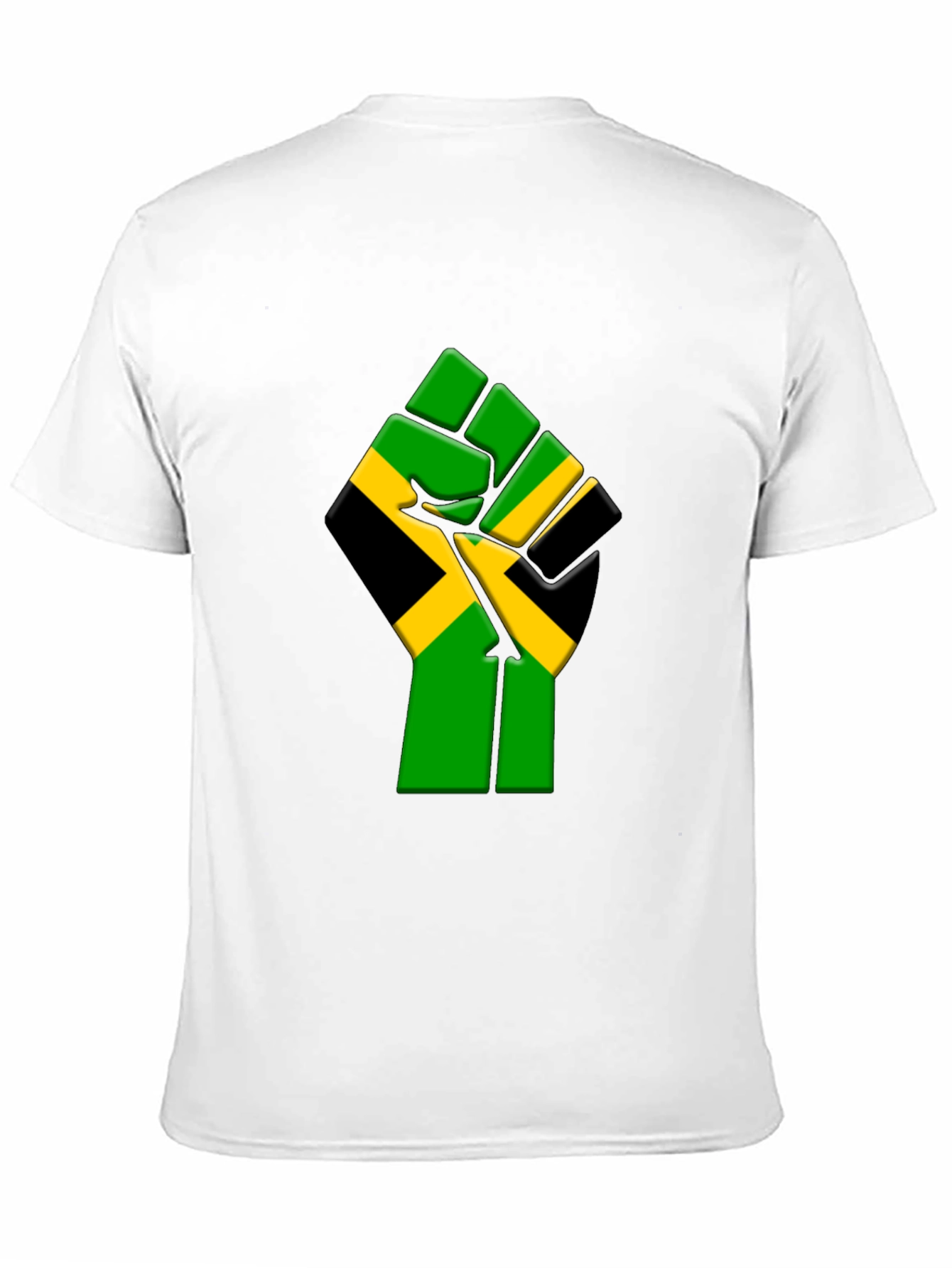 Black Jamaica Flag Fist Graphic T-Shirt - Black view 11