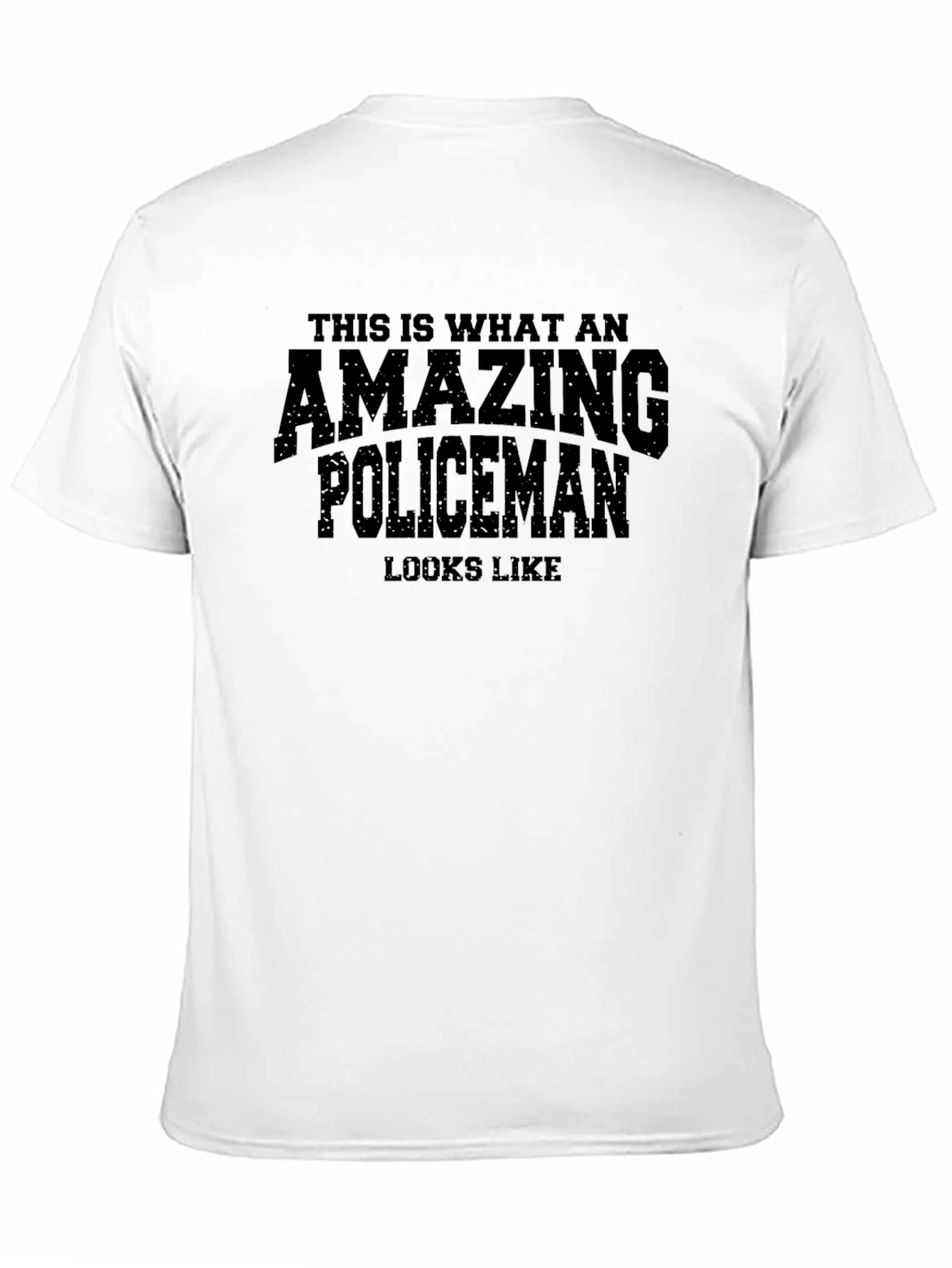 Black Amazing Policeman Graphic Tee - Black view 11