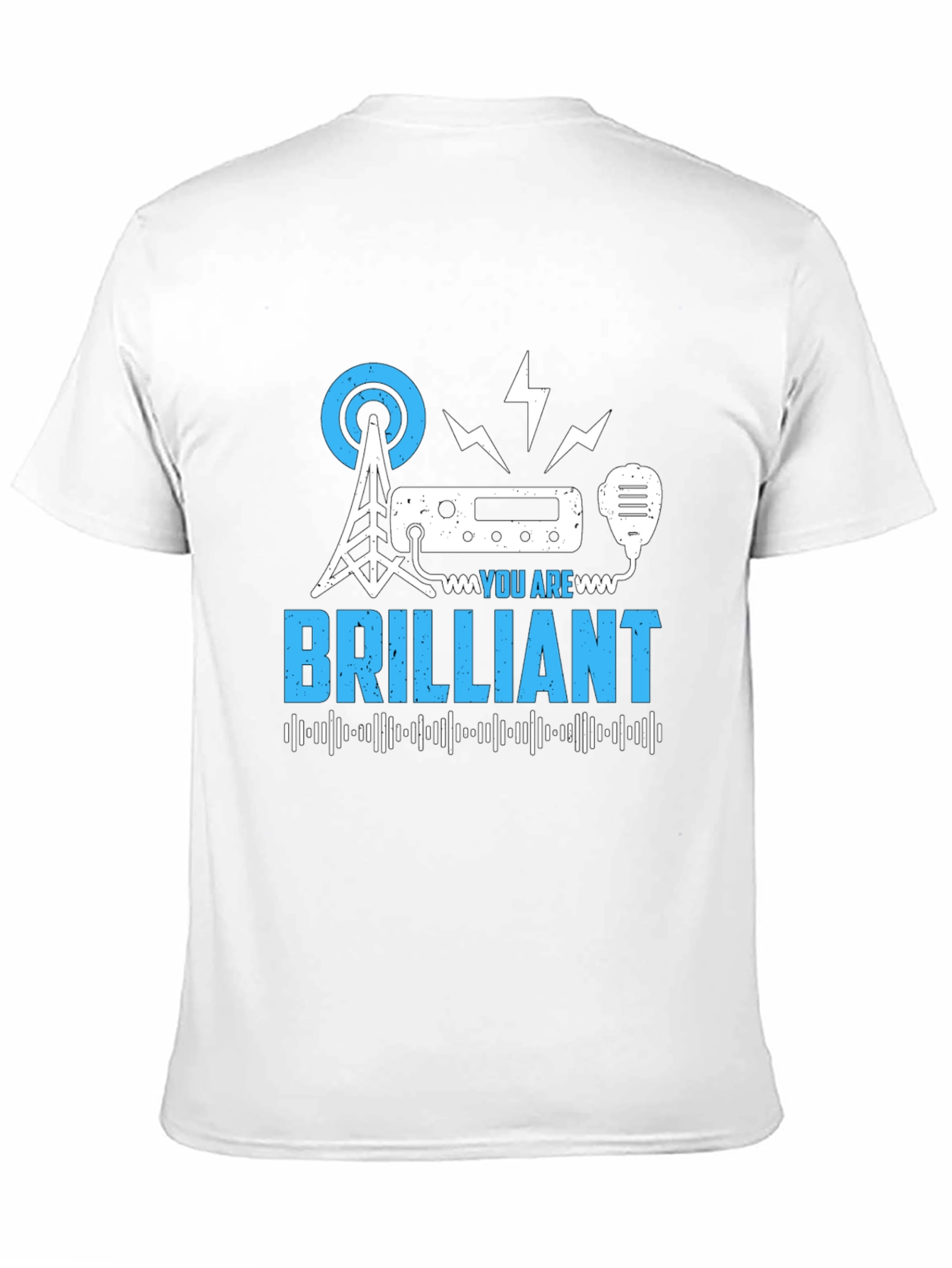 Black Brilliant Ham Radio T-Shirt - Operator Design view 11
