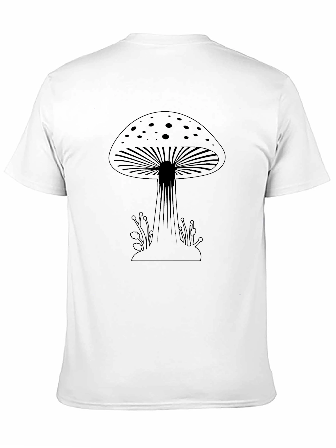 Black Mushroom Graphic Tee - Black Cotton view 11