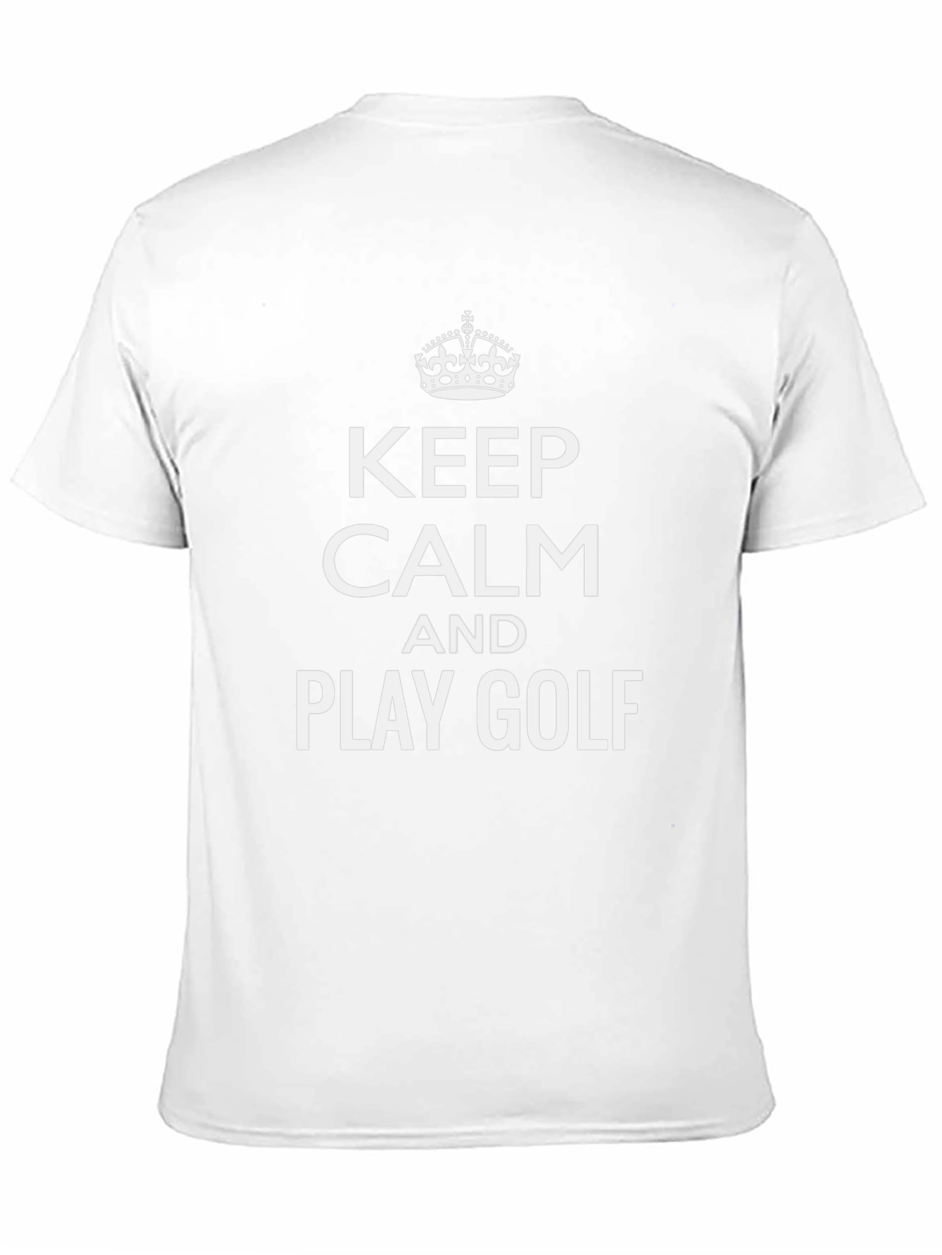 Black Keep Calm and Play Golf Black T-Shirt view 11
