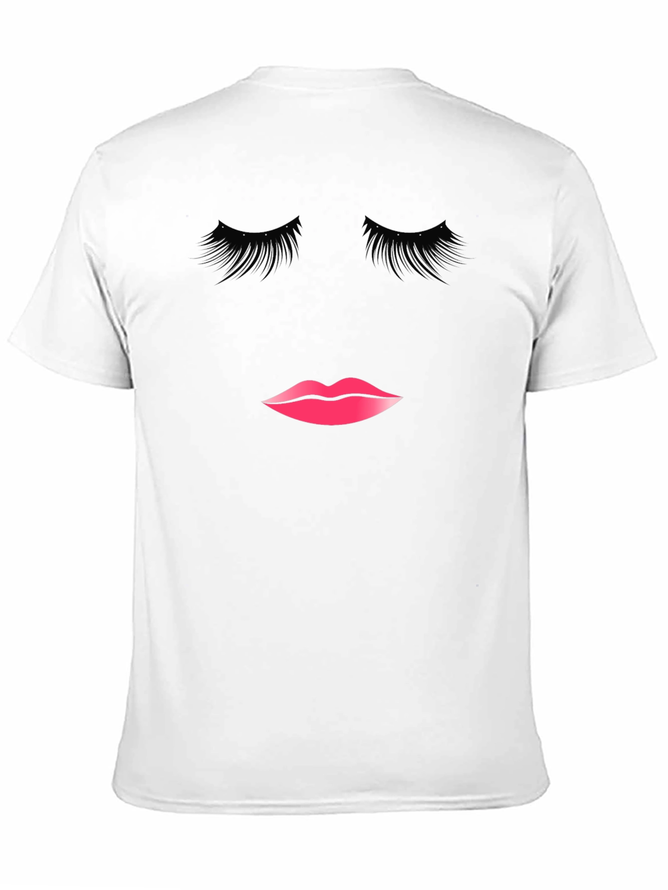 Black Eyelashes and Lips Graphic Tee - Black view 11