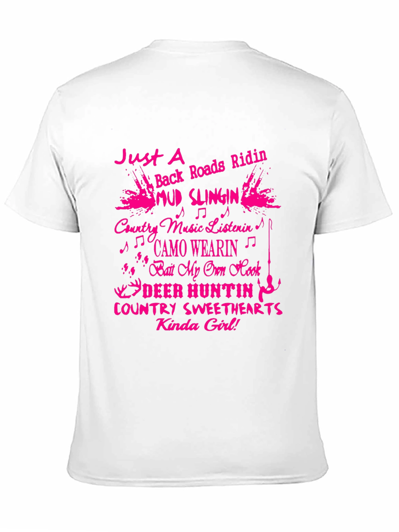 Black Country Girl T-Shirt - Back Roads, Mud Slingin', Camo Wearin' view 11