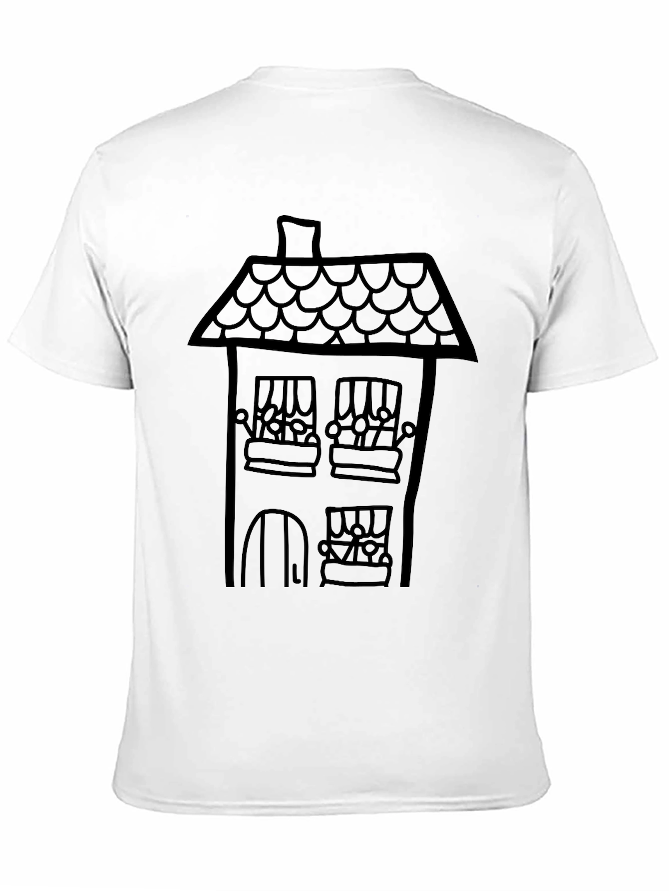 Black House Graphic Tee - Black Cotton Comfort view 11