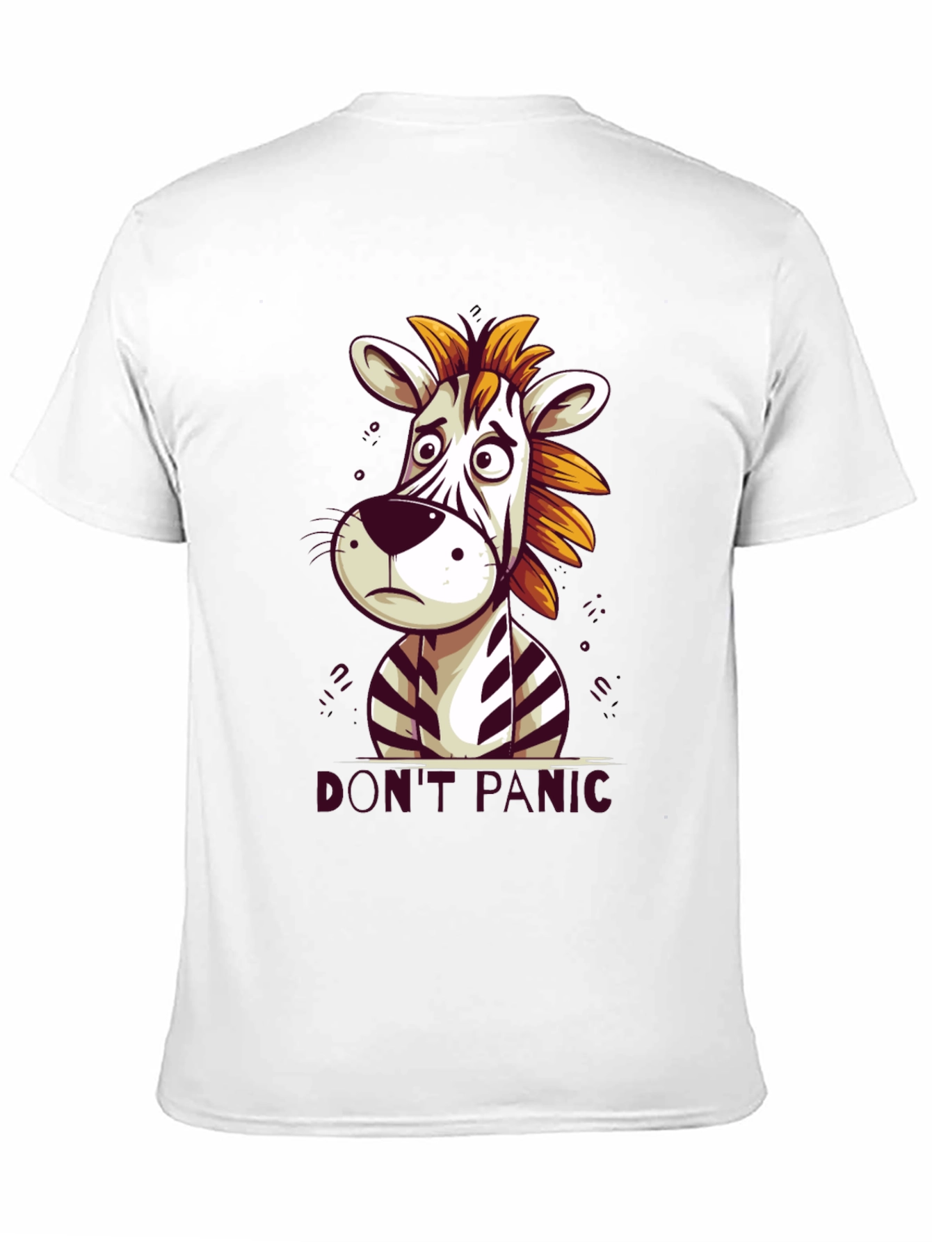 Black Don't Panic Zebra Graphic Tee view 11