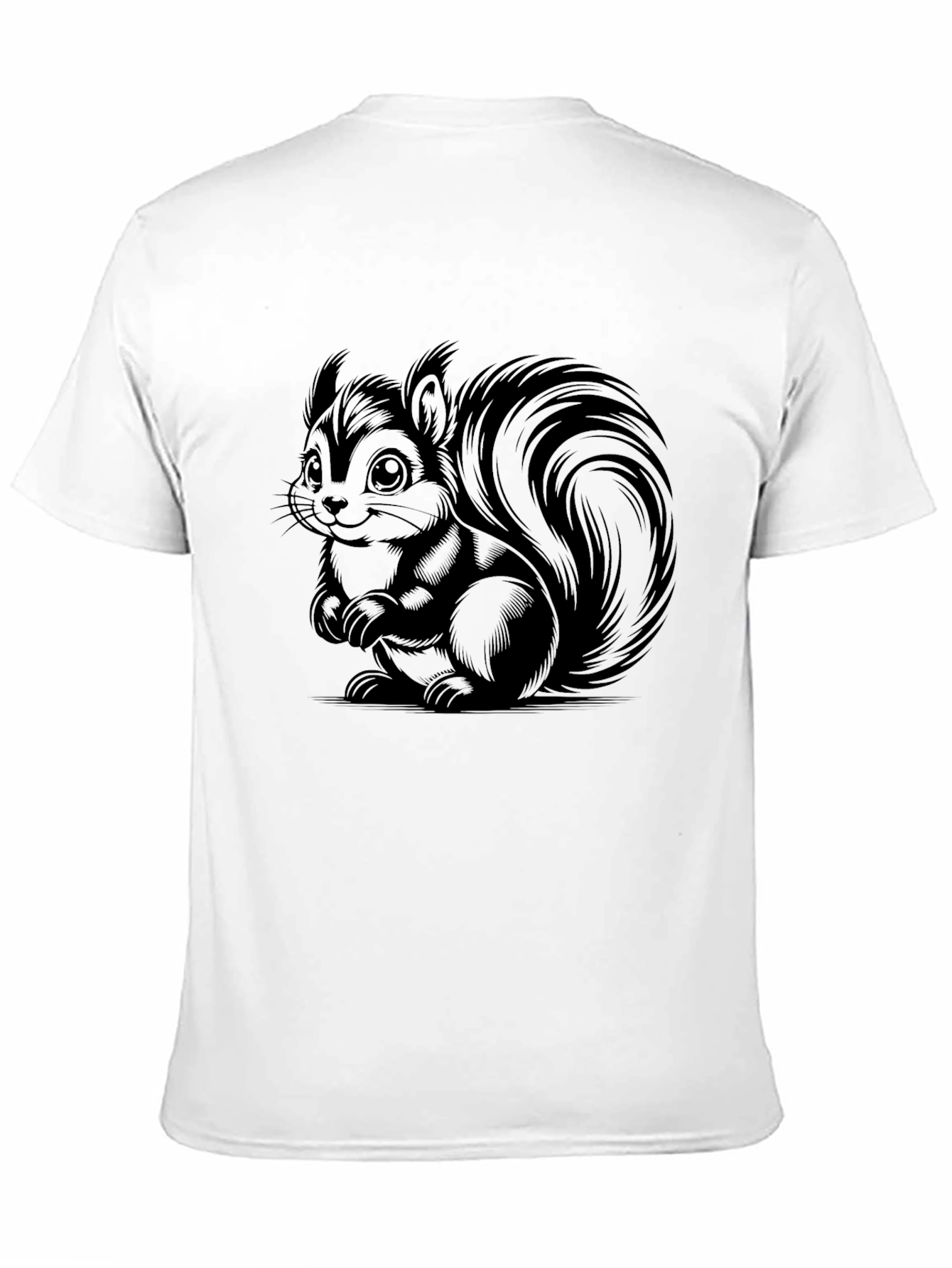 Black Cute Squirrel Graphic T-Shirt - Black view 11