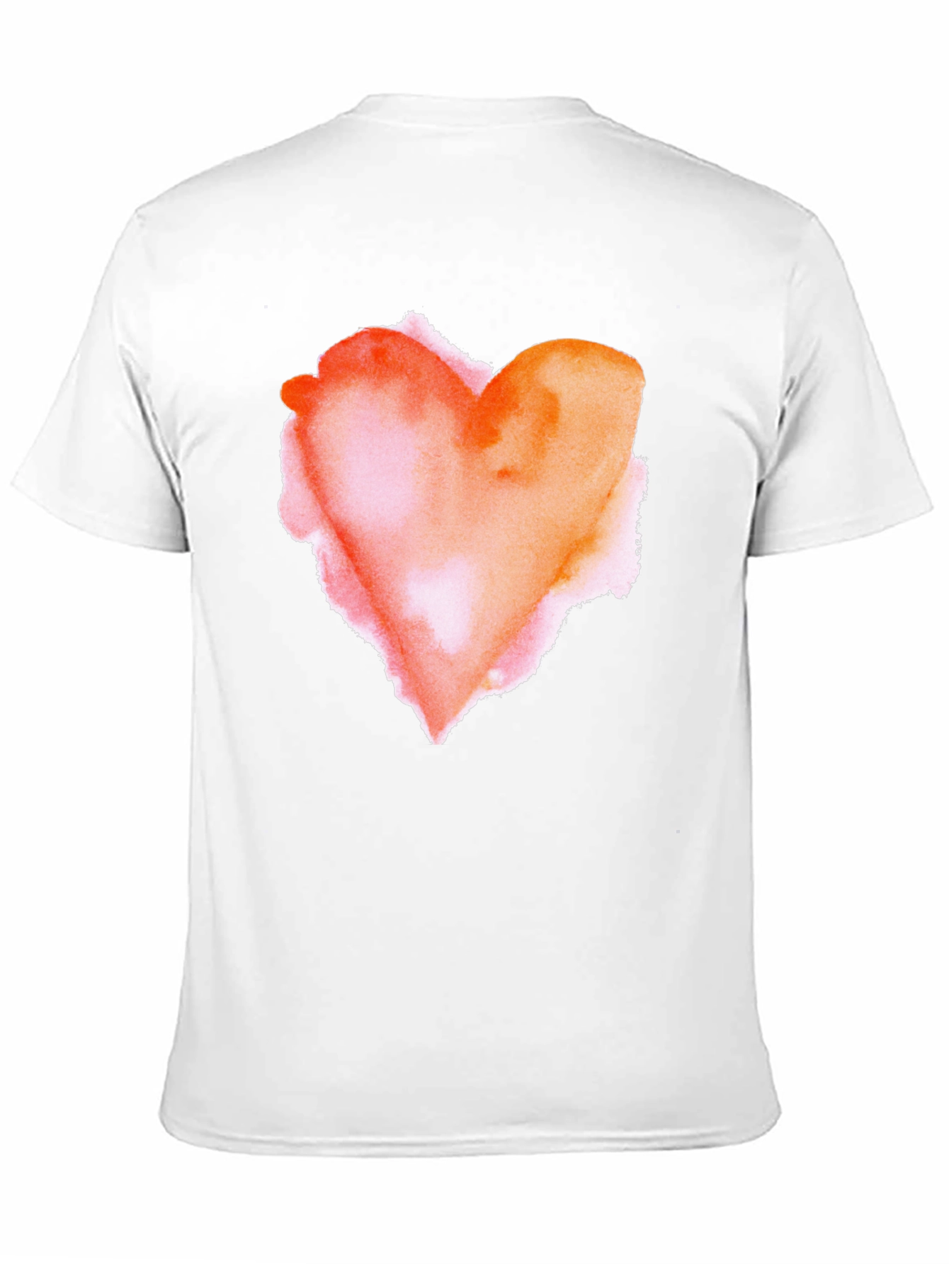 Black Watercolor Heart Graphic Tee - Soft Black Cotton Blend view 11