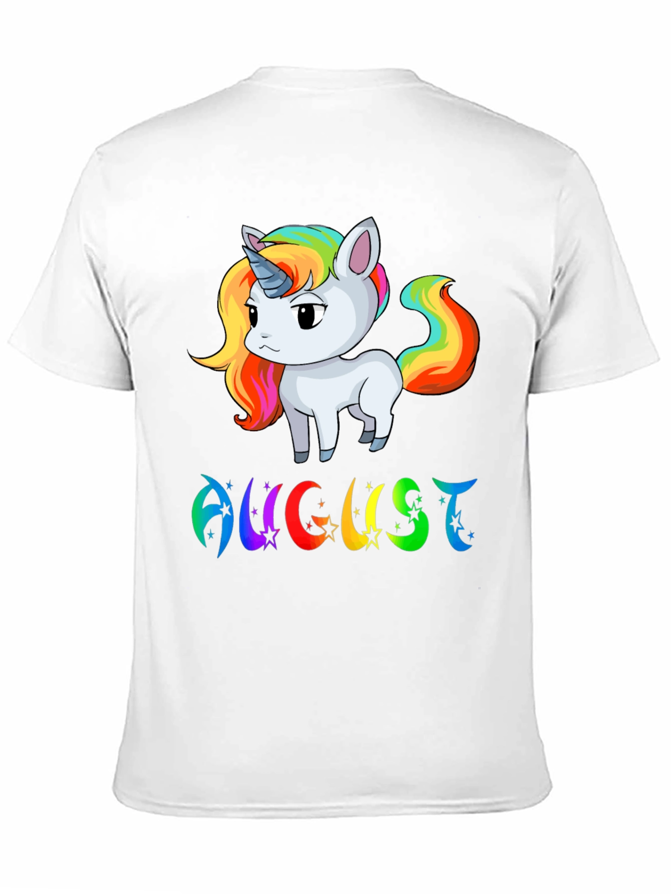 Black August Unicorn Birthday T-Shirt view 11