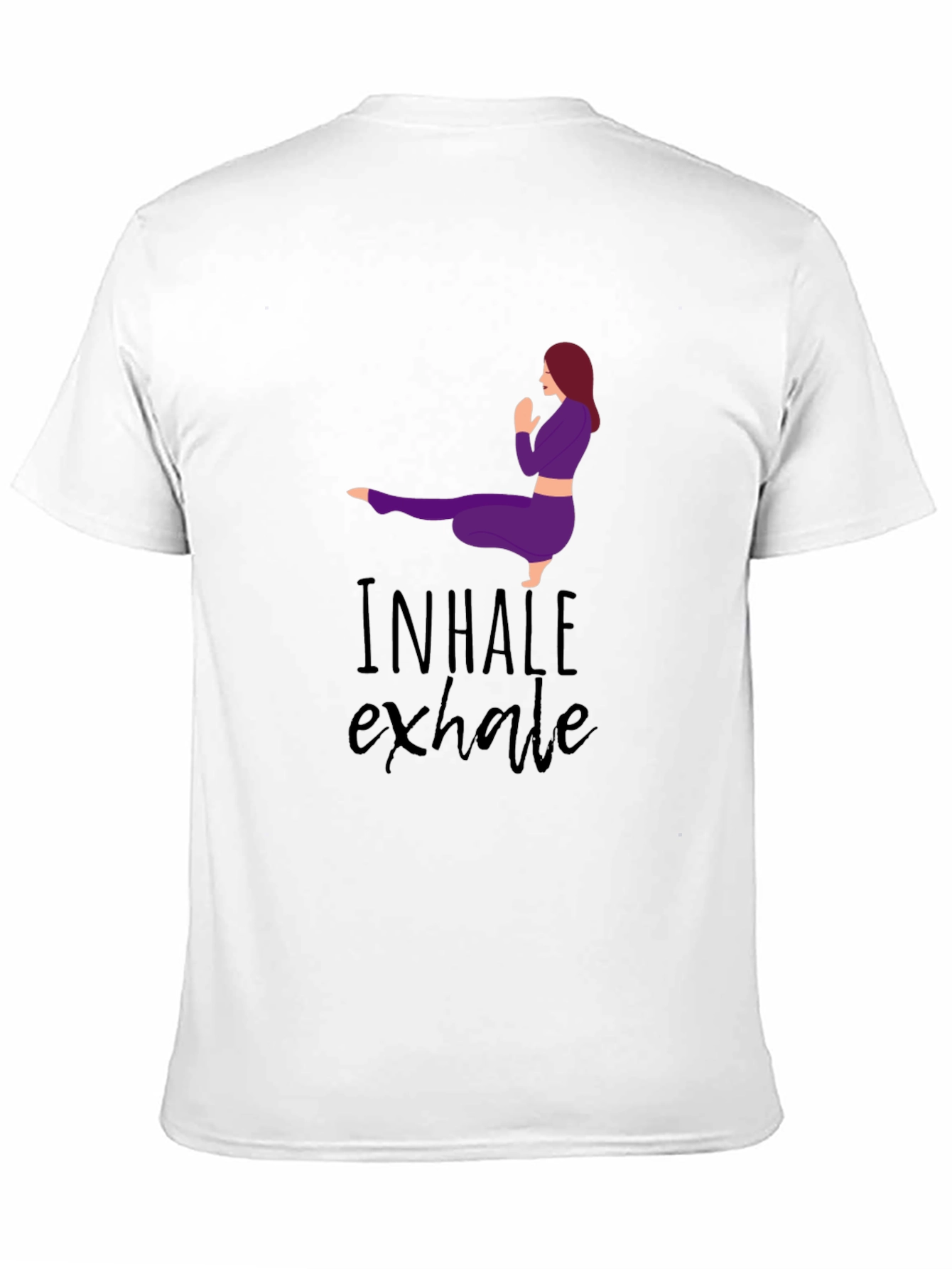 Black Inhale Exhale Yoga Graphic Tee - Black view 11