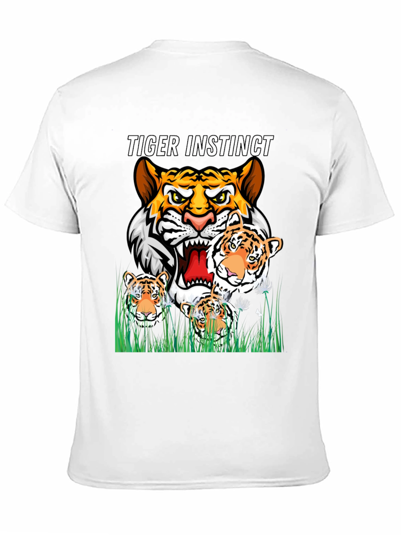 Black Tiger Instinct Black Graphic T-Shirt view 11