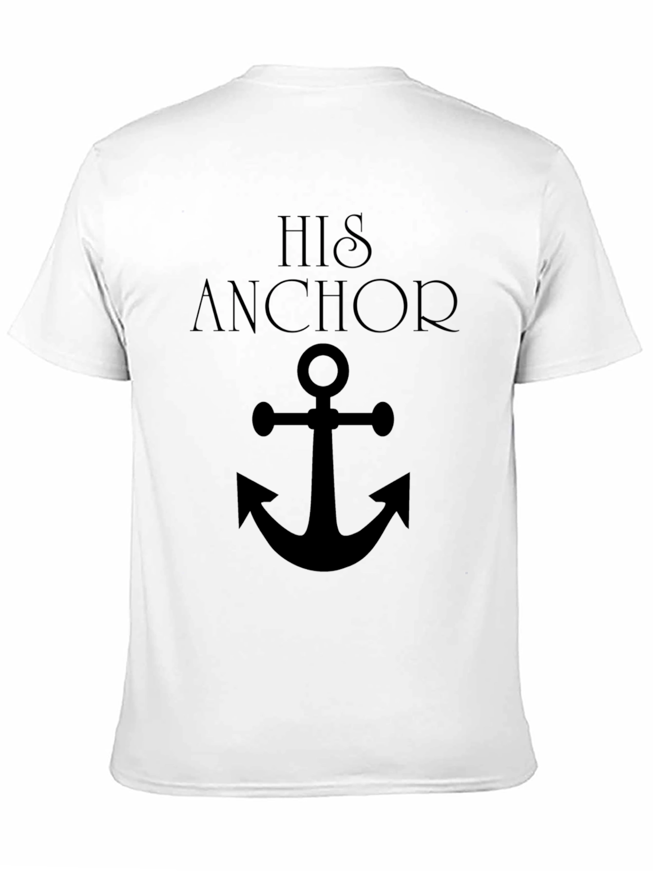 Black His Anchor Graphic Tee - Nautical Style view 11