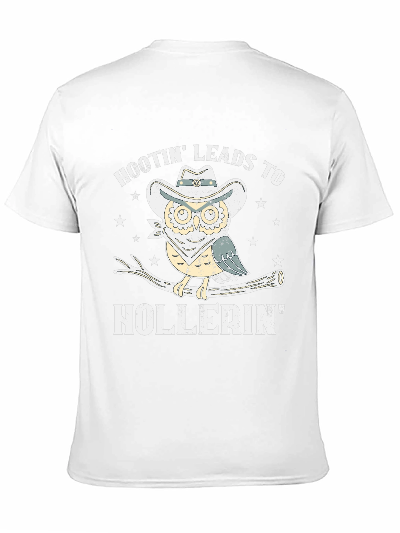 Black Hootin' Leads To Hollerin' Owl Cowboy T-Shirt view 11