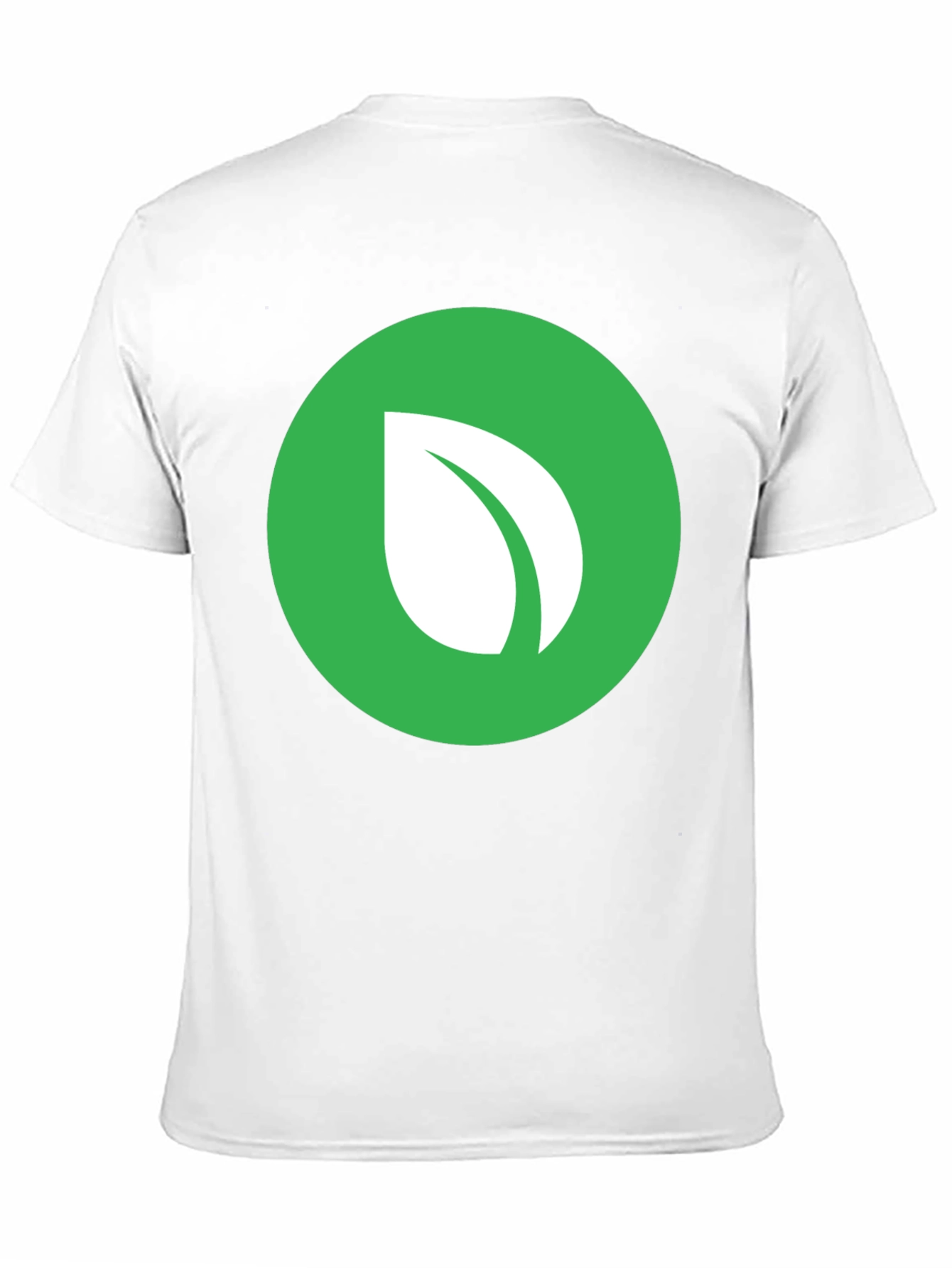 Black Green Leaf Logo Black T-Shirt view 11