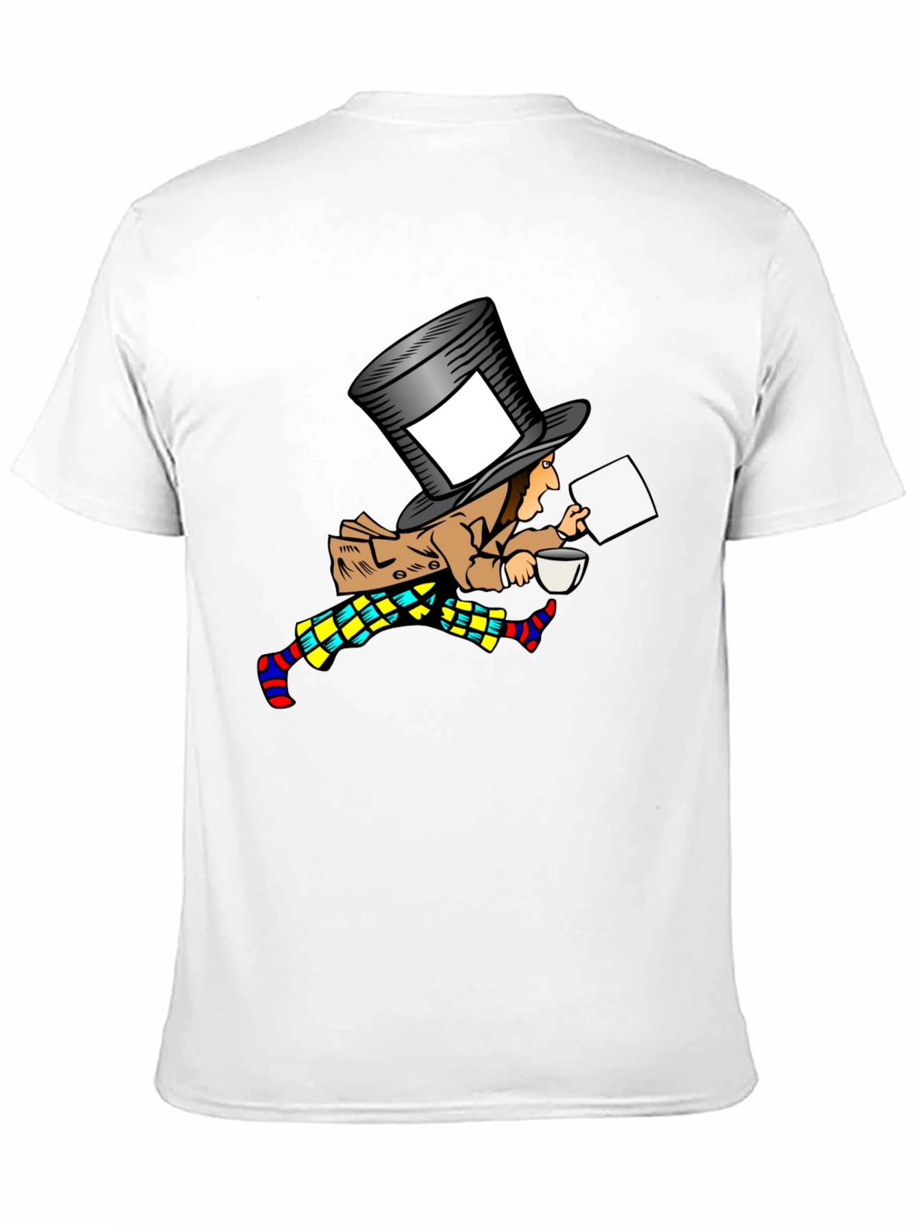 Black Mad Hatter Cartoon Graphic T-Shirt view 11